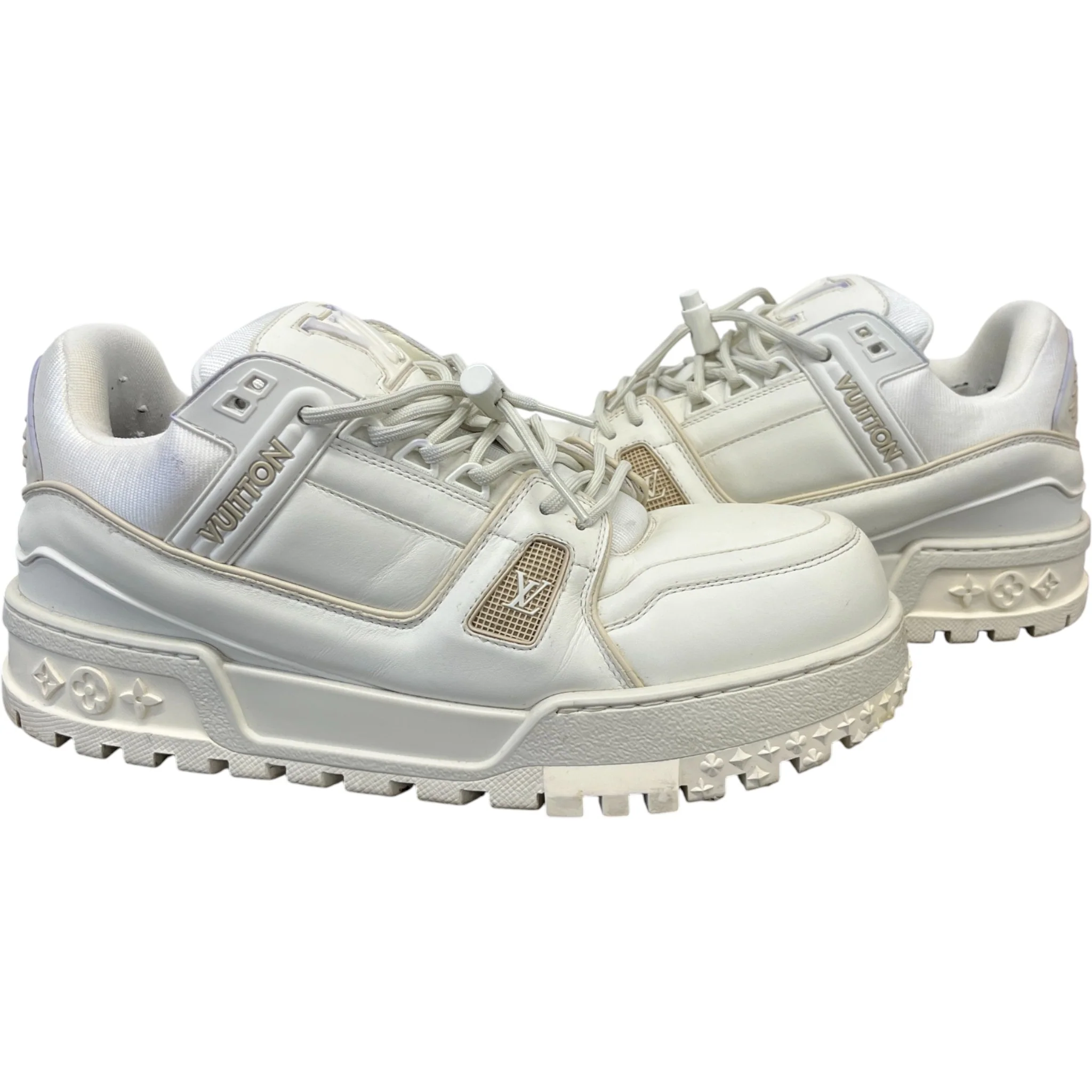 Men's Lv Maxi Low Trainers White Size EU 42 / UK 8 - Image 3