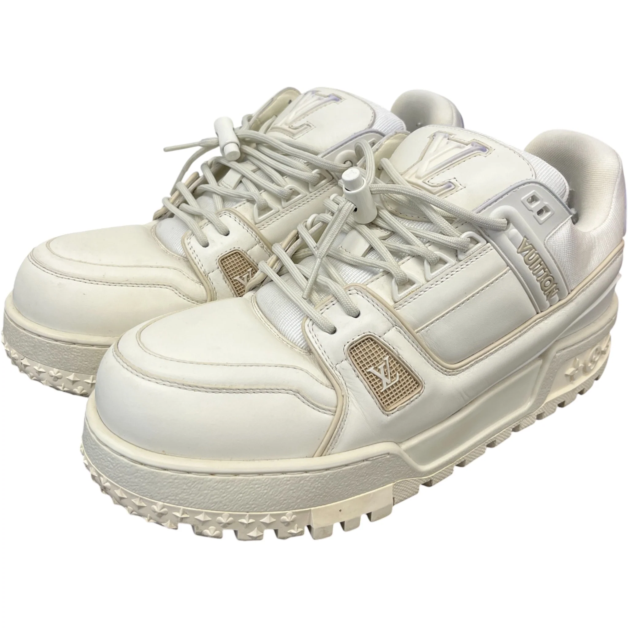 Men's Lv Maxi Low Trainers White Size EU 42 / UK 8 - Image 9