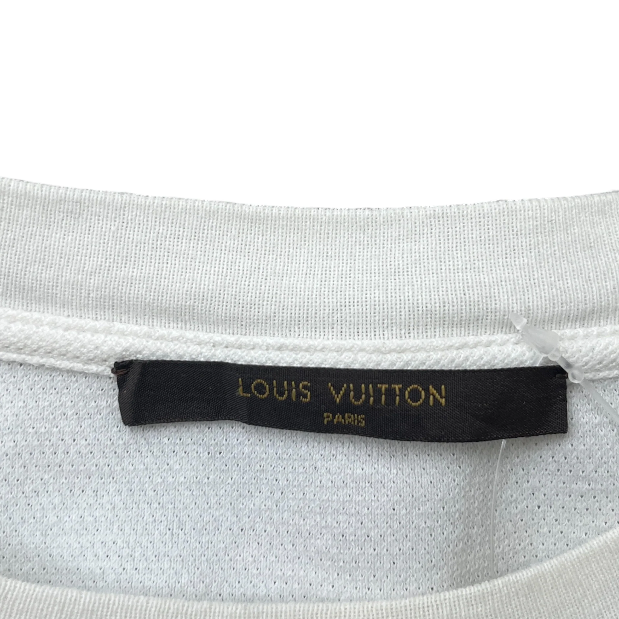 Men's Lv Print T-Shirt White Size XL - Image 7