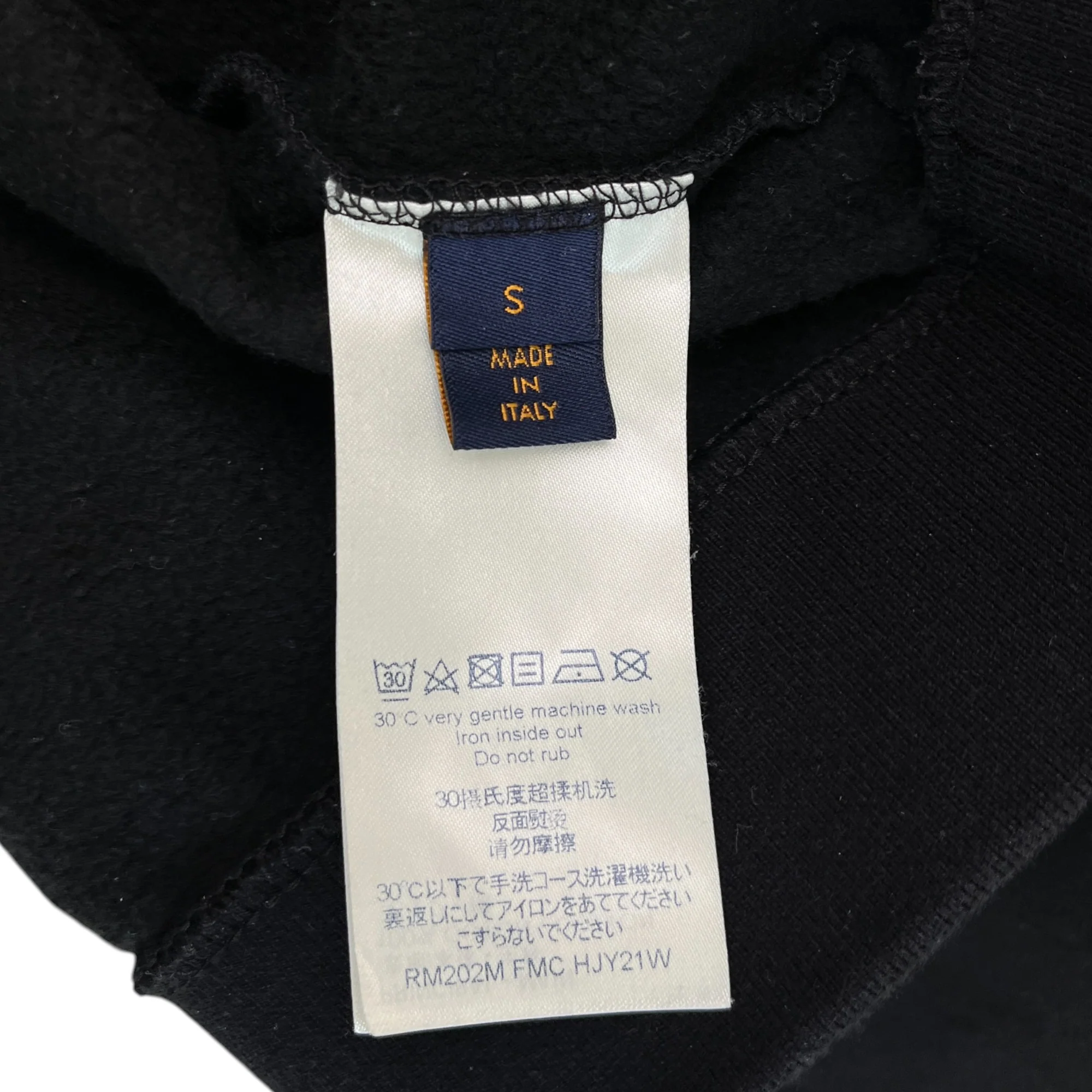 Men's Lv Stitch Logo Jumper Black Size S - Image 6