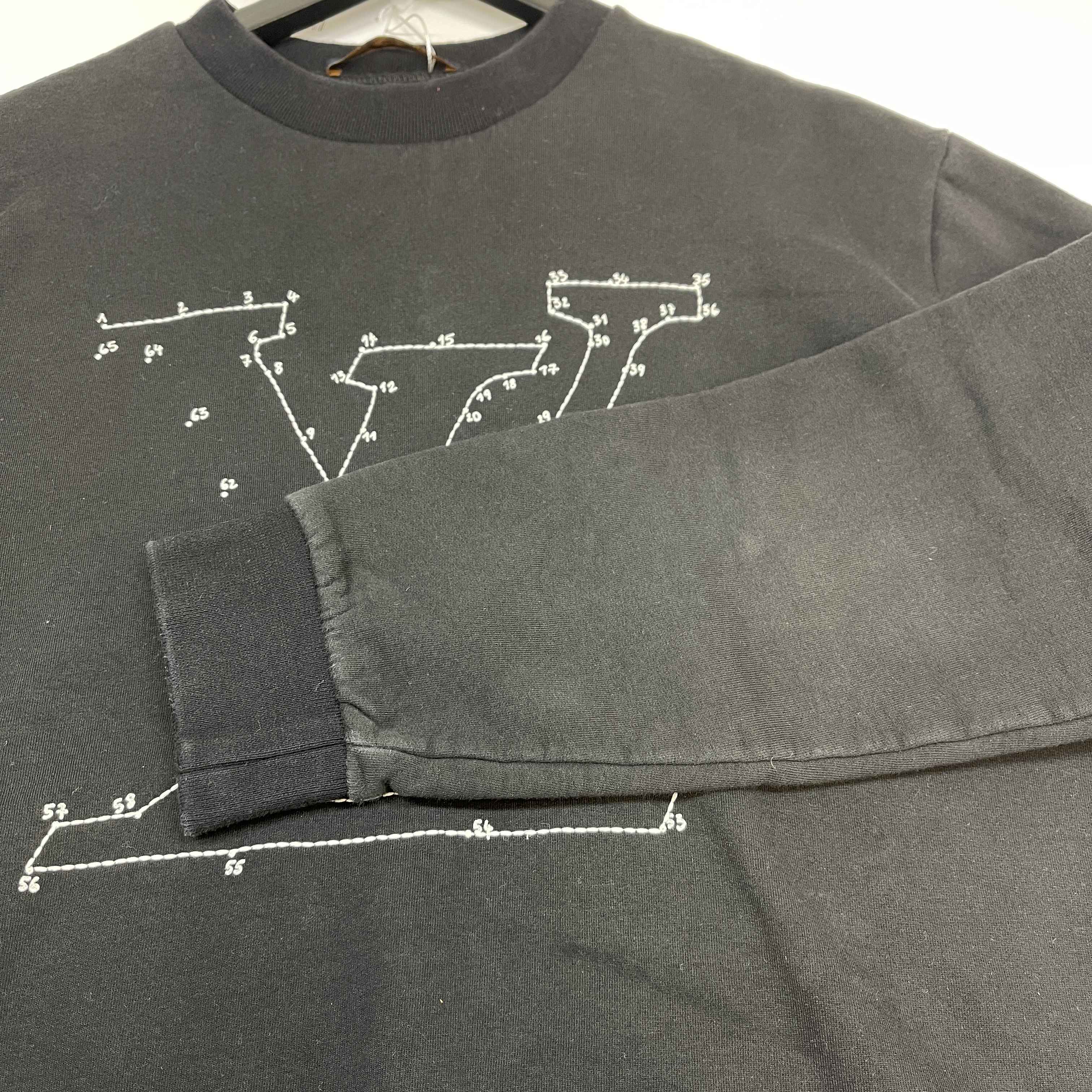 Men's Lv Stitch Logo Jumper Black Size S - Image 8