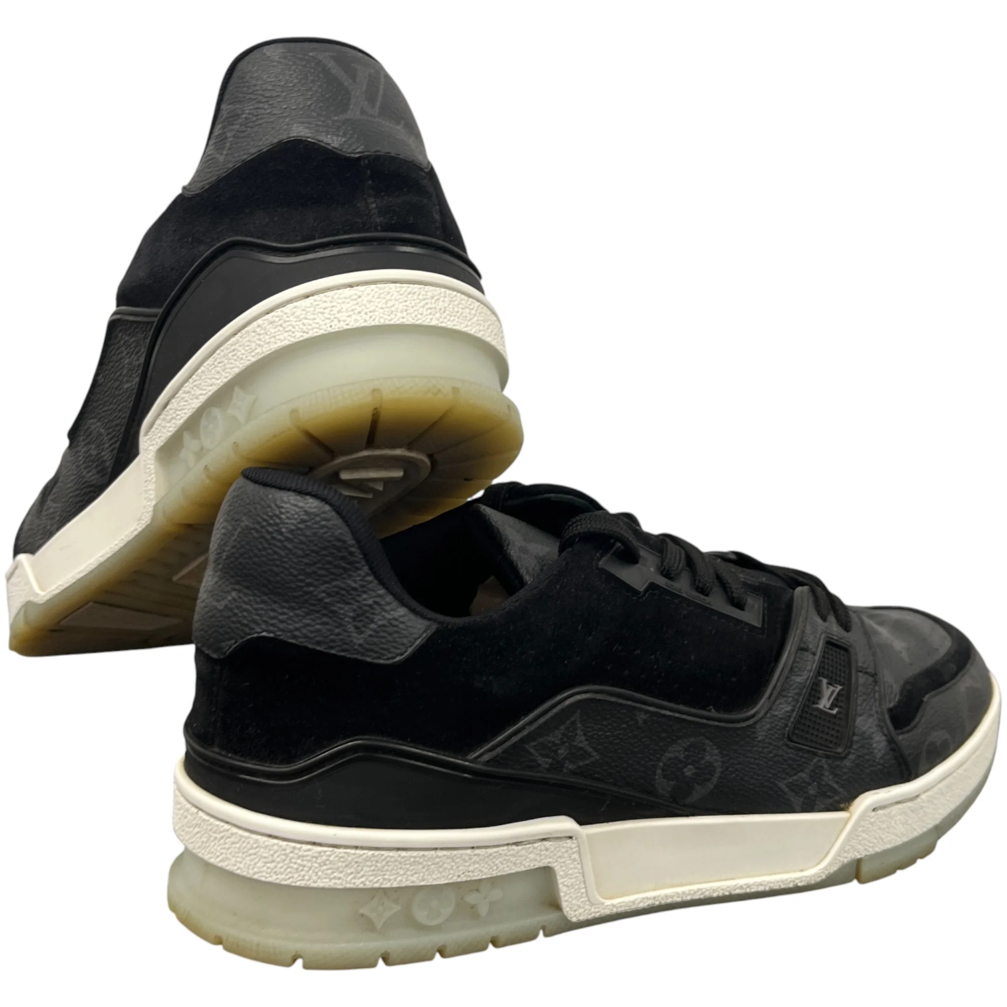 Men's Lv Trainer Low Trainers Black Size EU 40.5 / UK 6.5 - Image 10