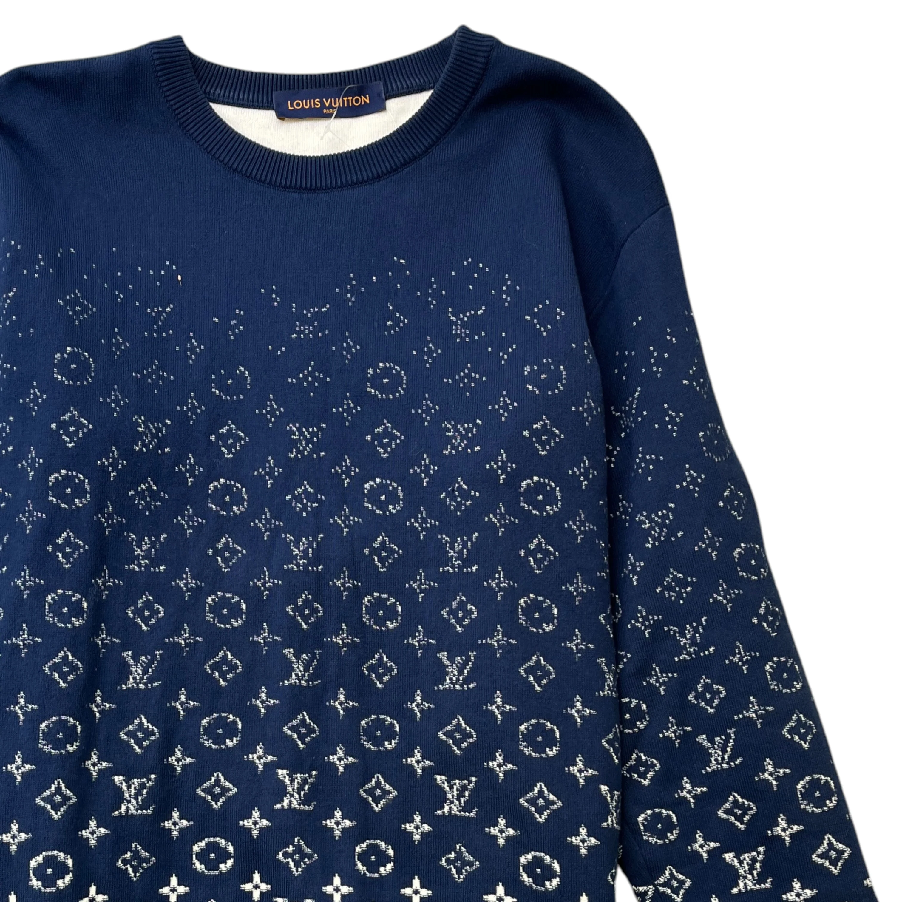 Men's Lvse Monogram Degrade Sweatshirt Blue Size L - Image 3