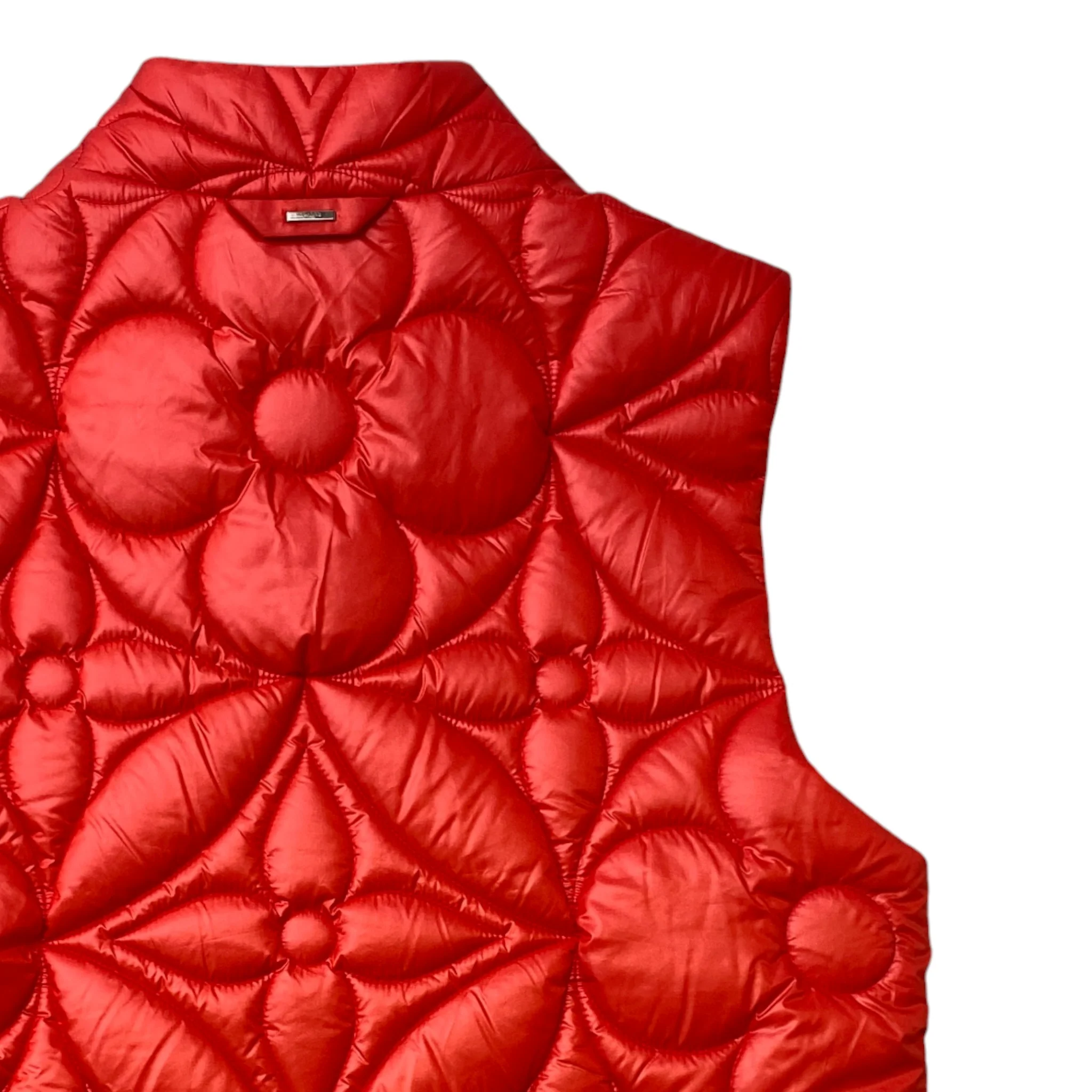 Men's Lvse Padded Monogram Flower Gilet Red Size IT 44 / XS - Image 4