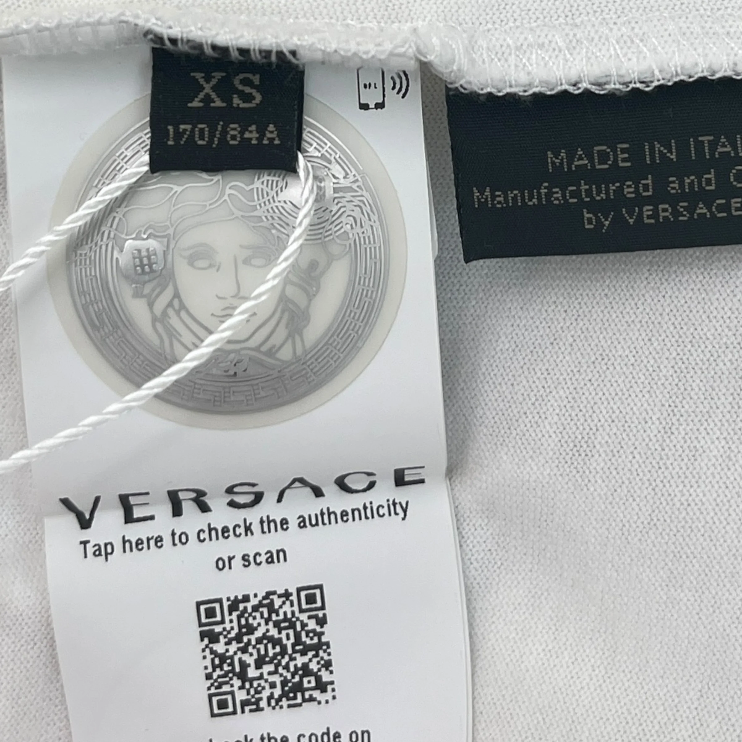 Men's Maduse Logo T-Shirt White Size XS - Image 6