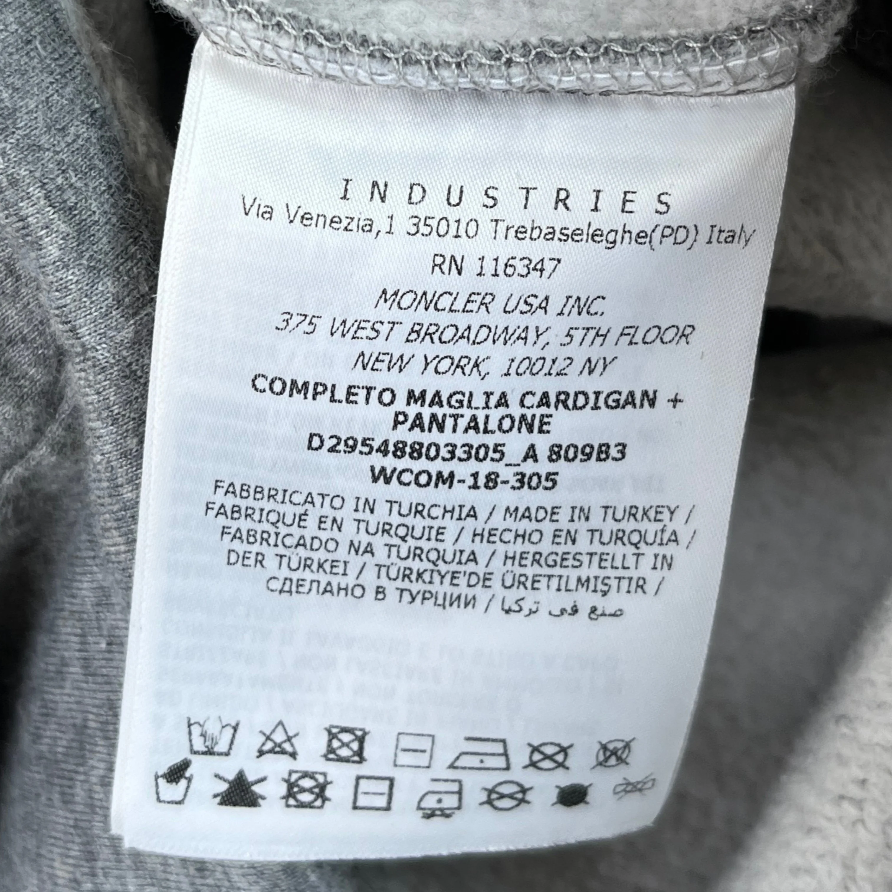 Men's Maglia Age 14 Full Tracksuit Grey Size XXS - Image 13
