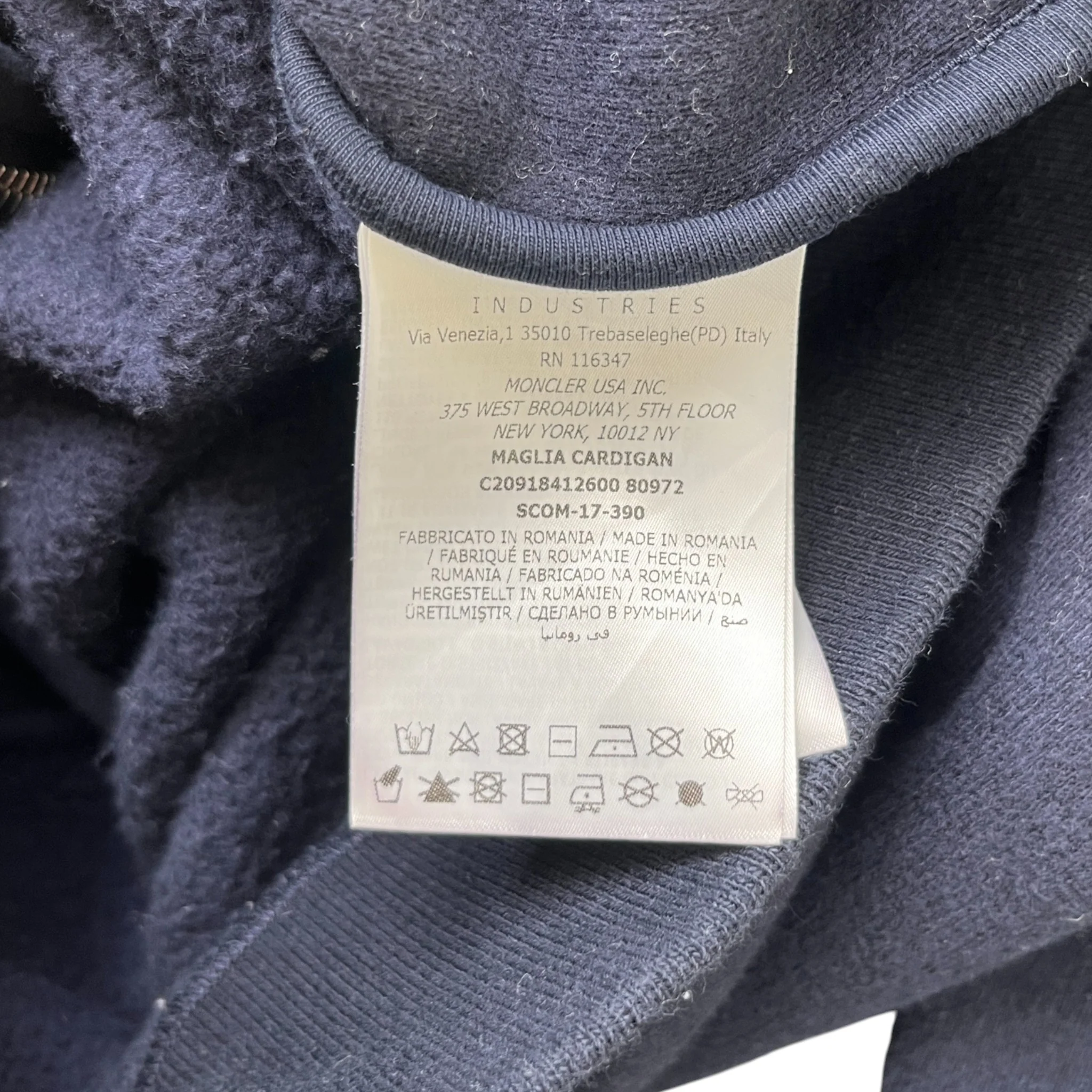 Men's Maglia Hoodie Navy Size S - Image 8