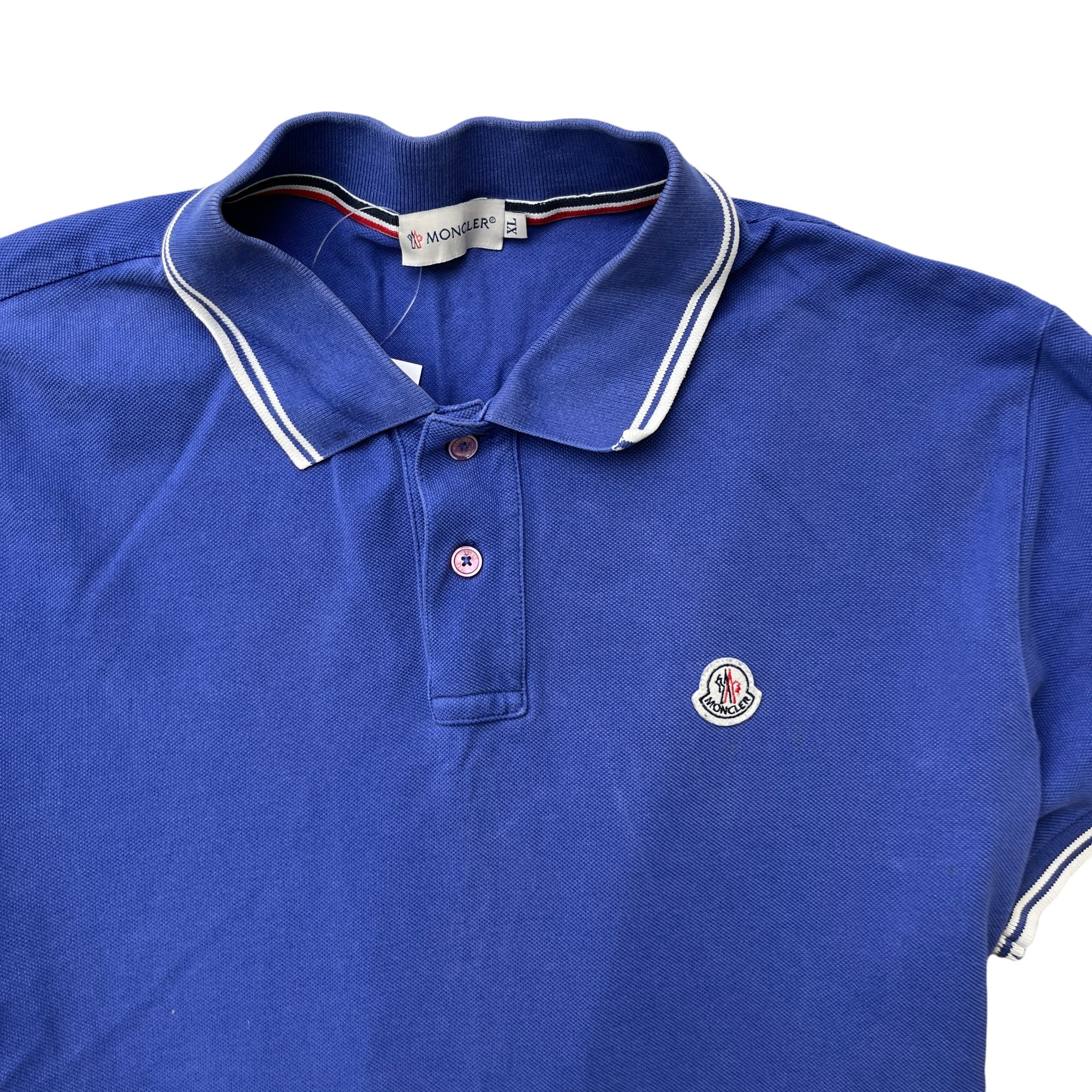 Men's Maglia Manica Corta Polo Shirt Blue Size L - Image 5