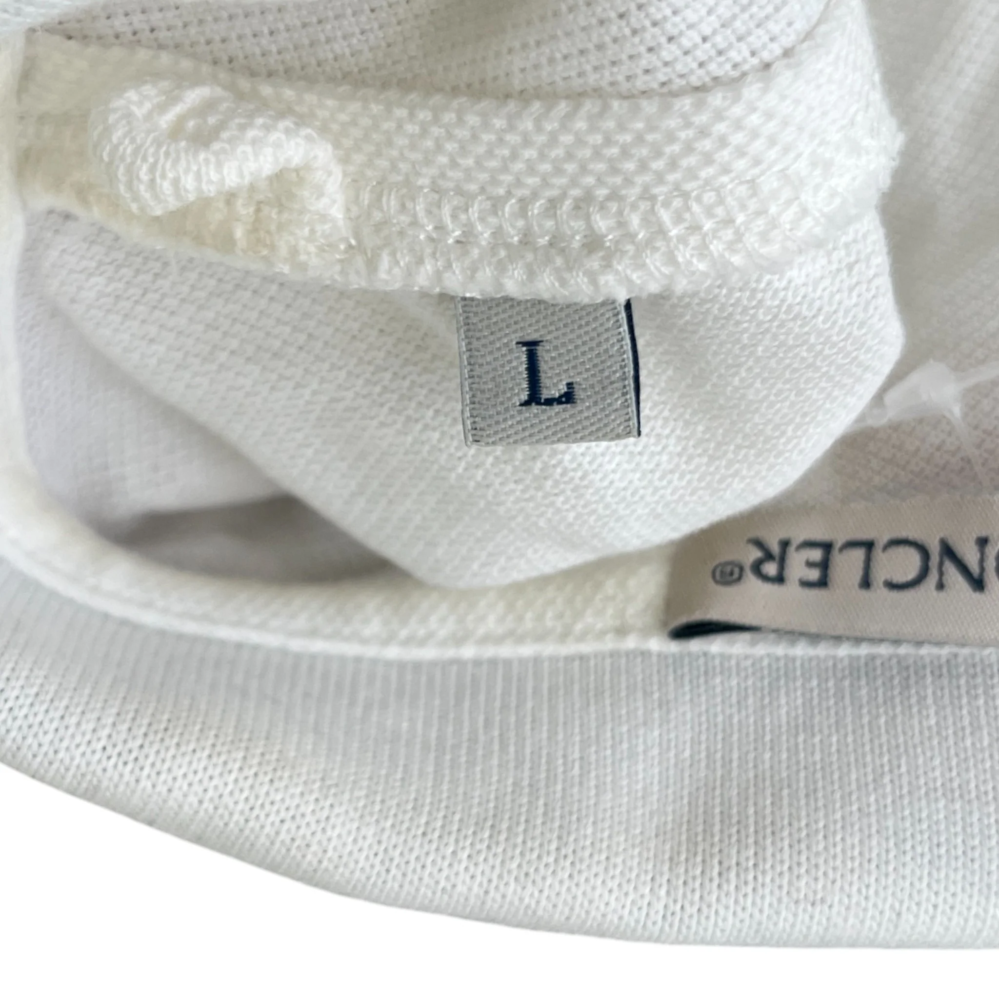 Men's Maglia Polo Manica Corta Polo Shirt White Size L - Image 6
