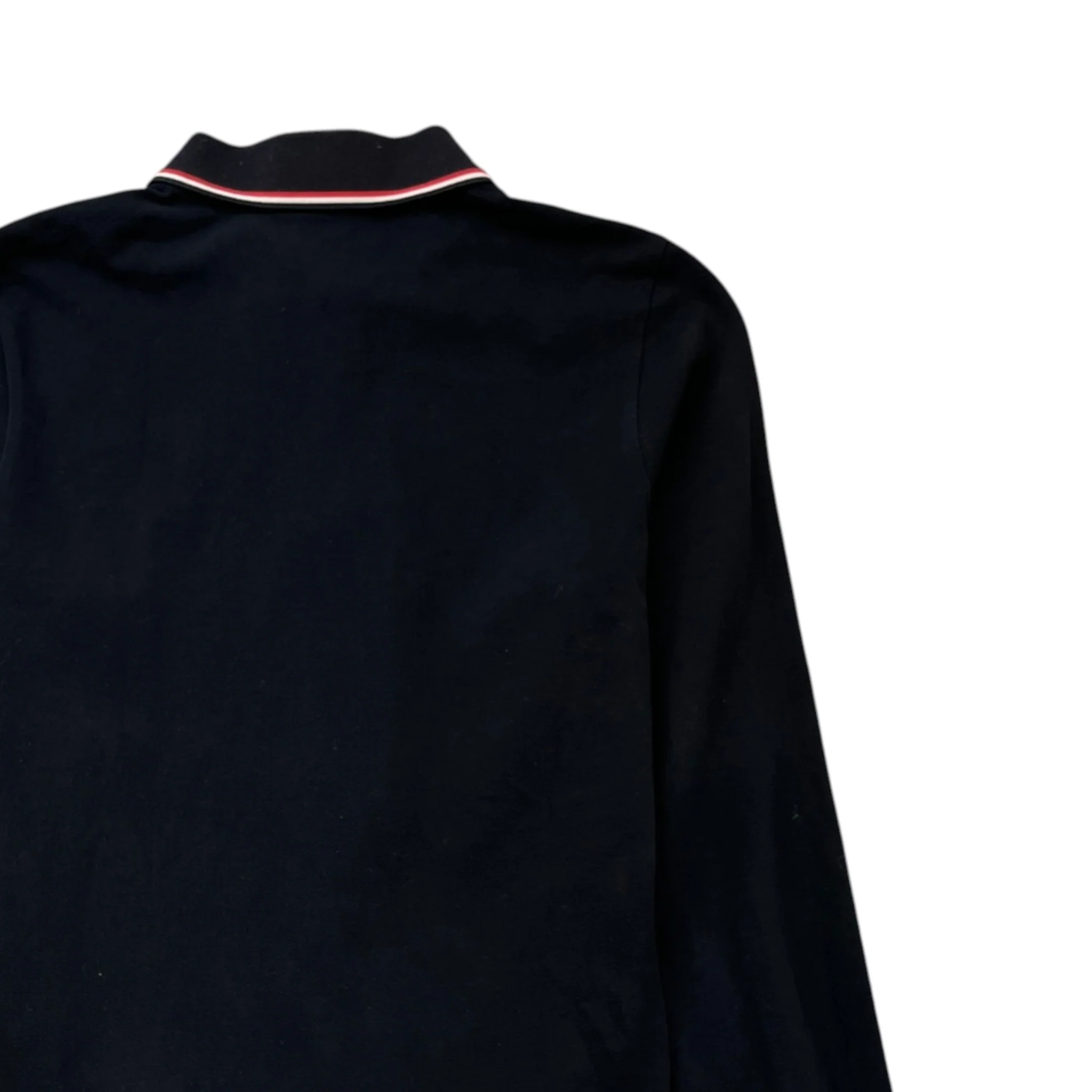 Men's Maglia Polo Manica Lunga Polo Shirt Navy Size S - Image 4