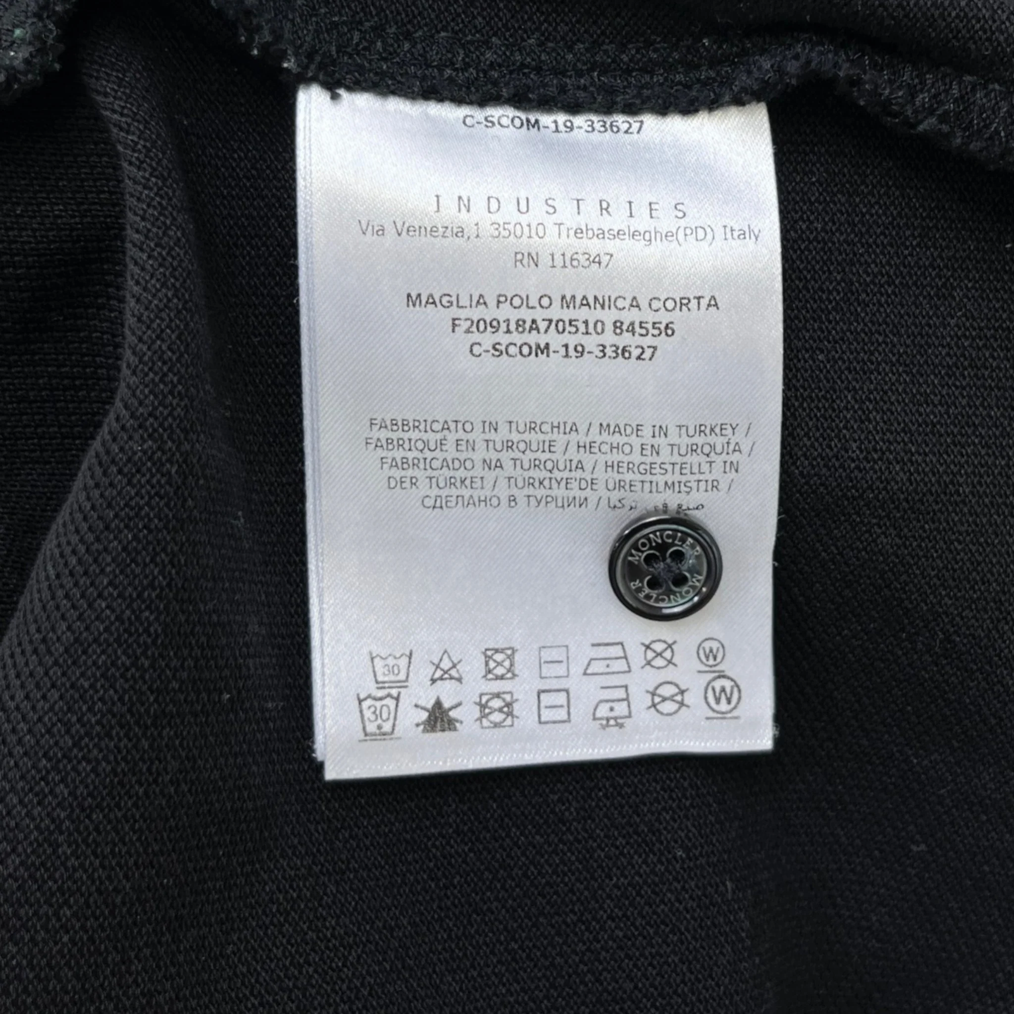 Men's Maglia Polo Shirt Black Size XS - Image 8