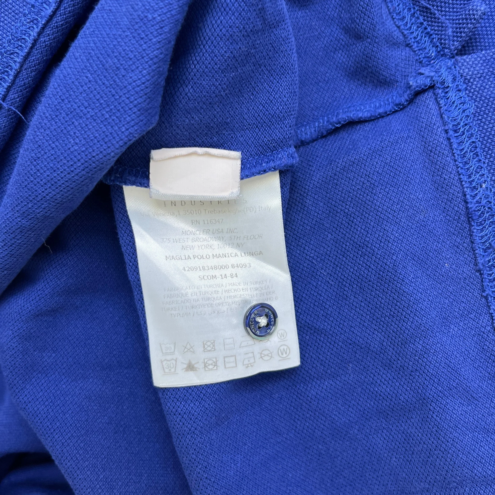 Men's Maglia Polo Shirt Blue Size XL - Image 6
