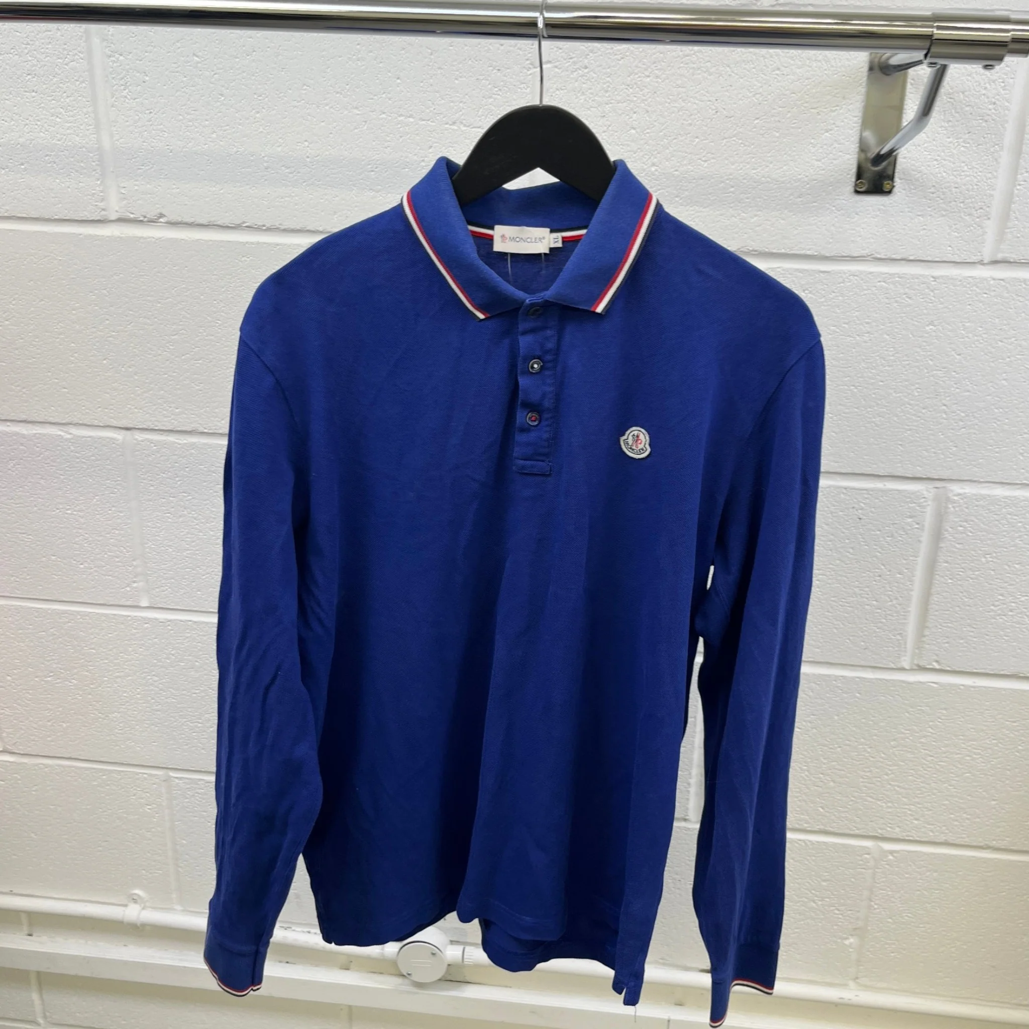 Men's Maglia Polo Shirt Blue Size XL - Image 8
