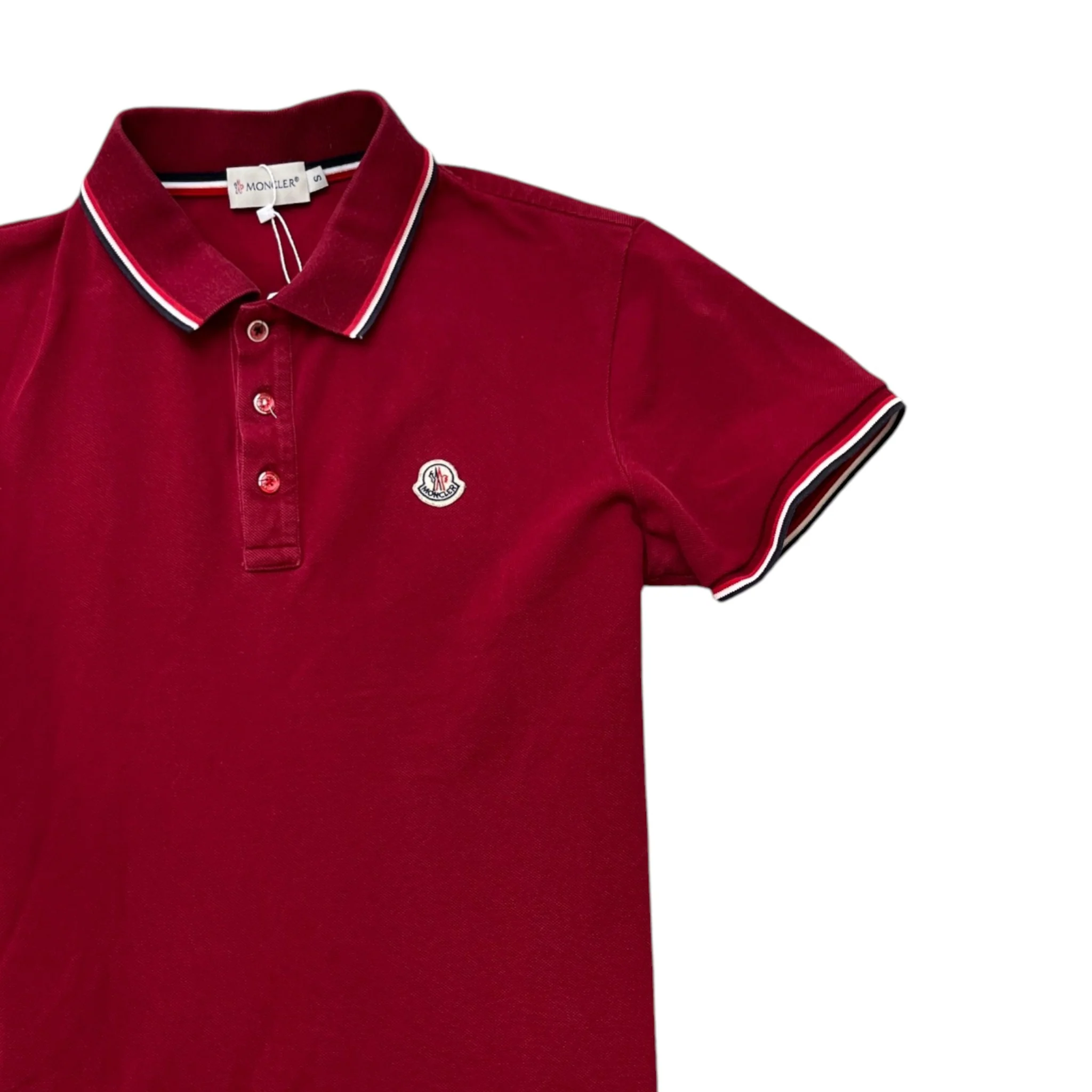 Men's Maglia Polo Shirt Burgundy Size S - Image 3
