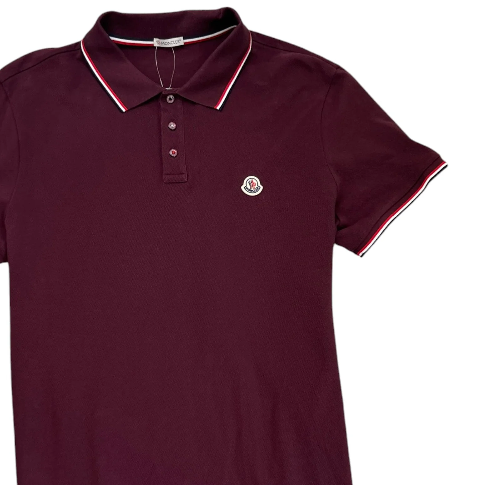 Men's Maglia Polo Shirt Burgundy Size XXXL - Image 3