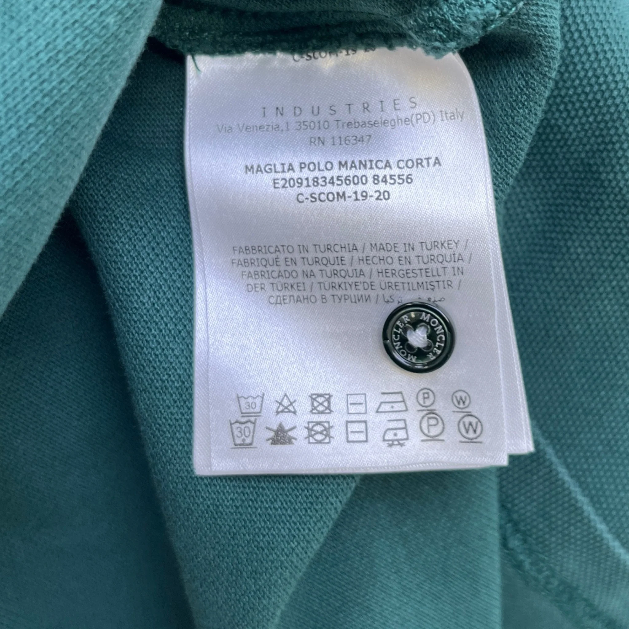 Men's Maglia Polo Shirt Green Size XL - Image 8