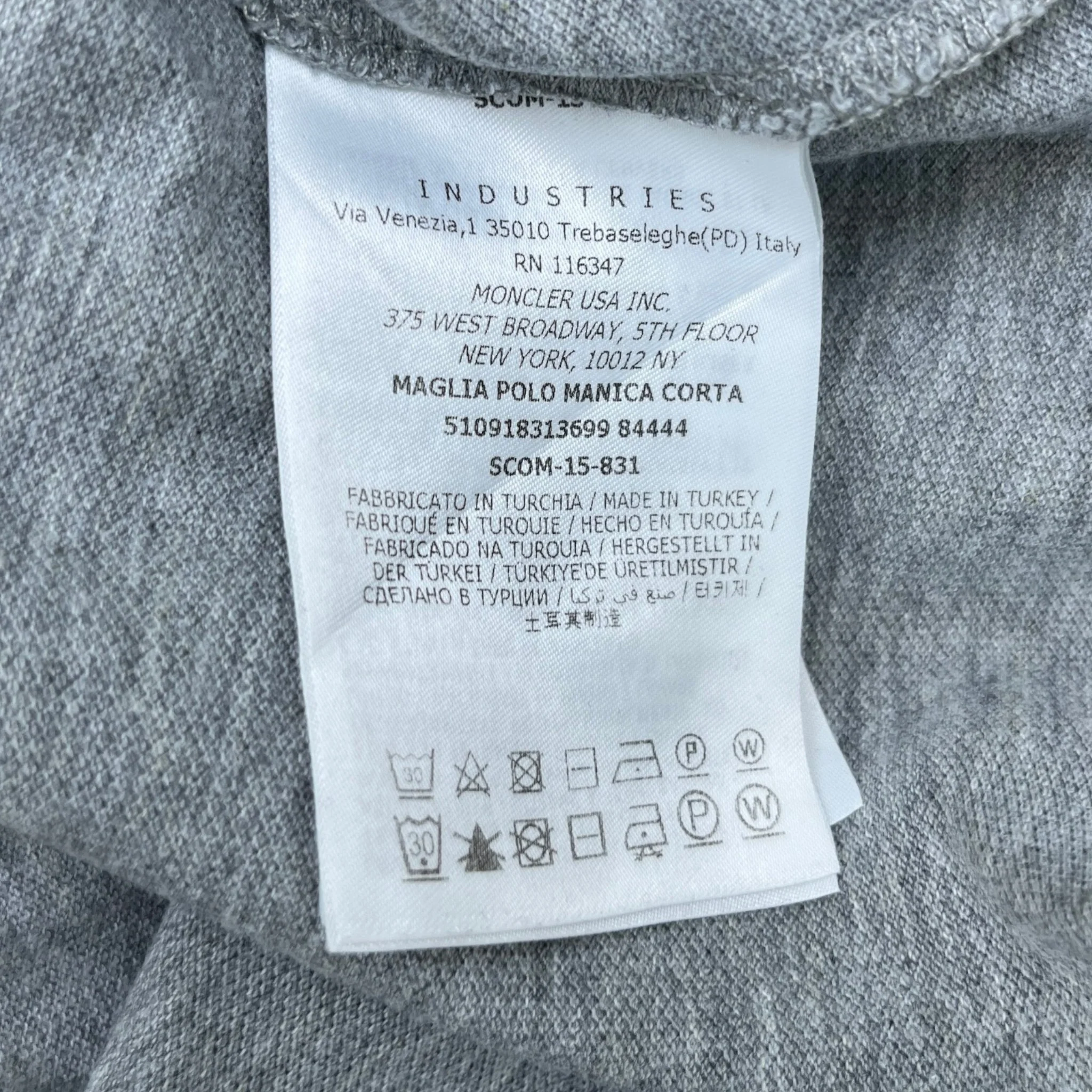 Men's Maglia Polo Shirt Grey Size XS - Image 6