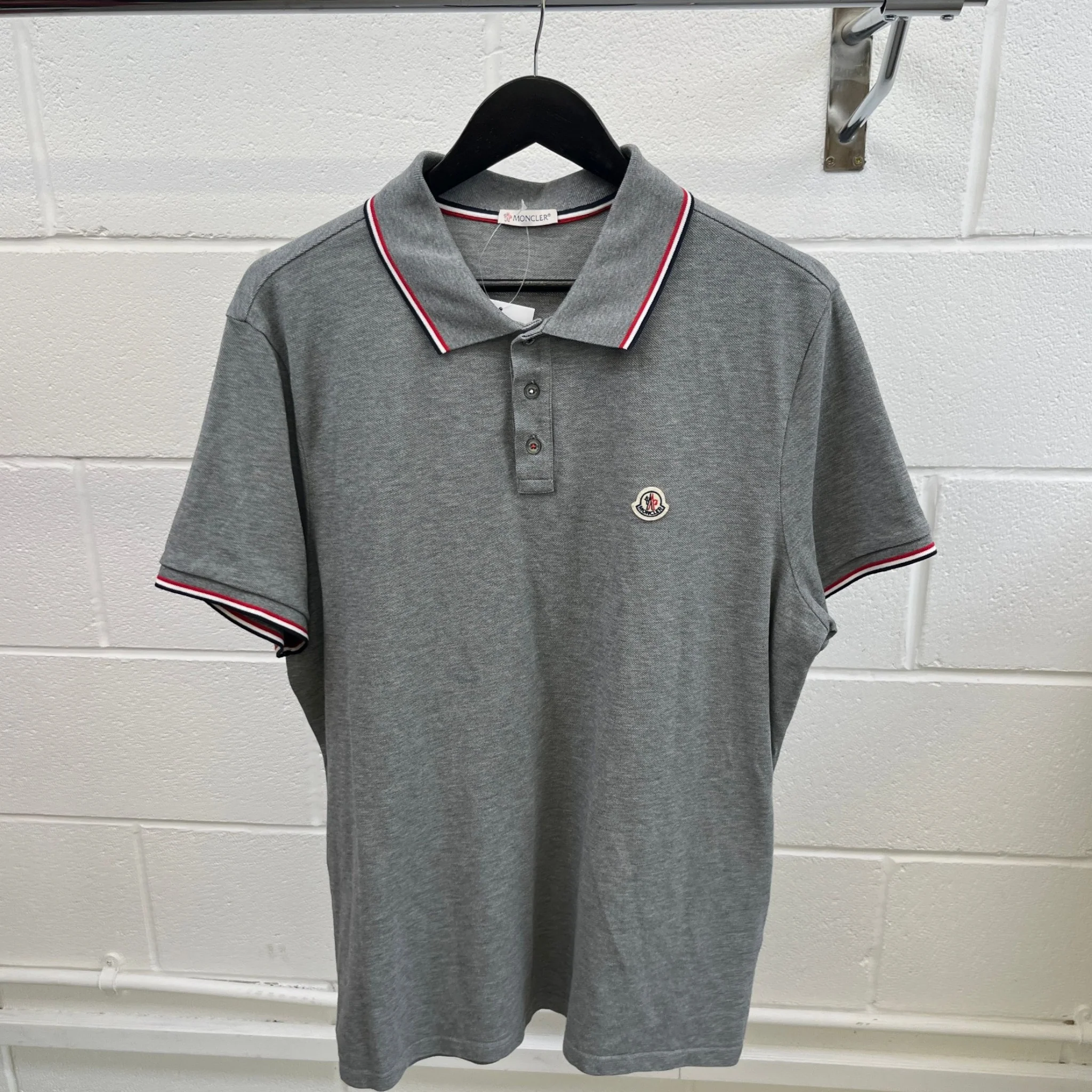 Men's Maglia Polo Shirt Grey Size XXXL - Image 9