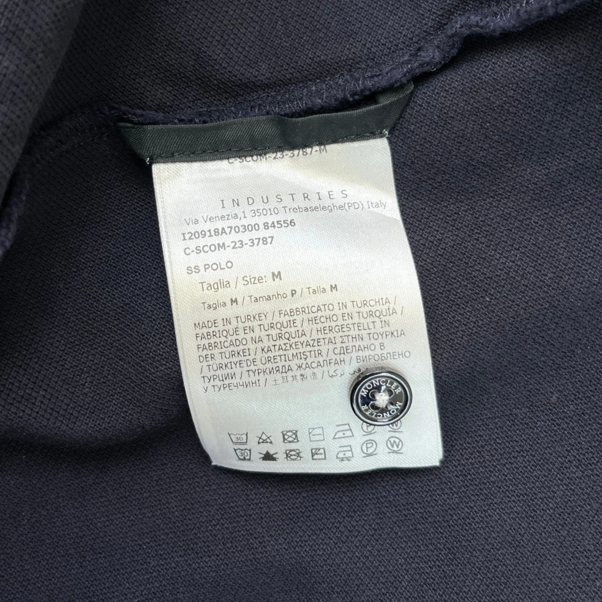 Men's Maglia Polo Shirt Navy Size M - Image 8