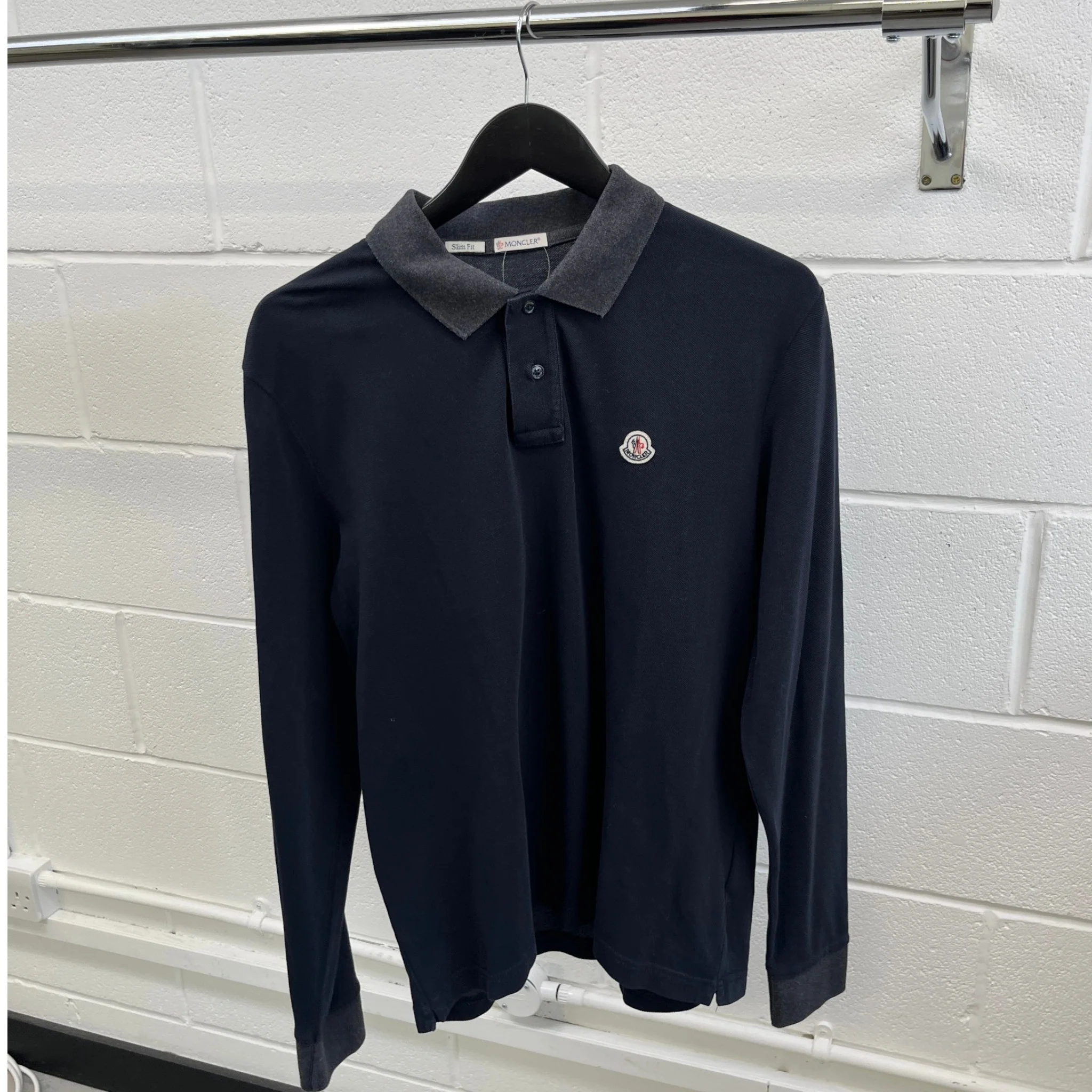 Men's Maglia Polo Shirt Navy Size XL - Image 9