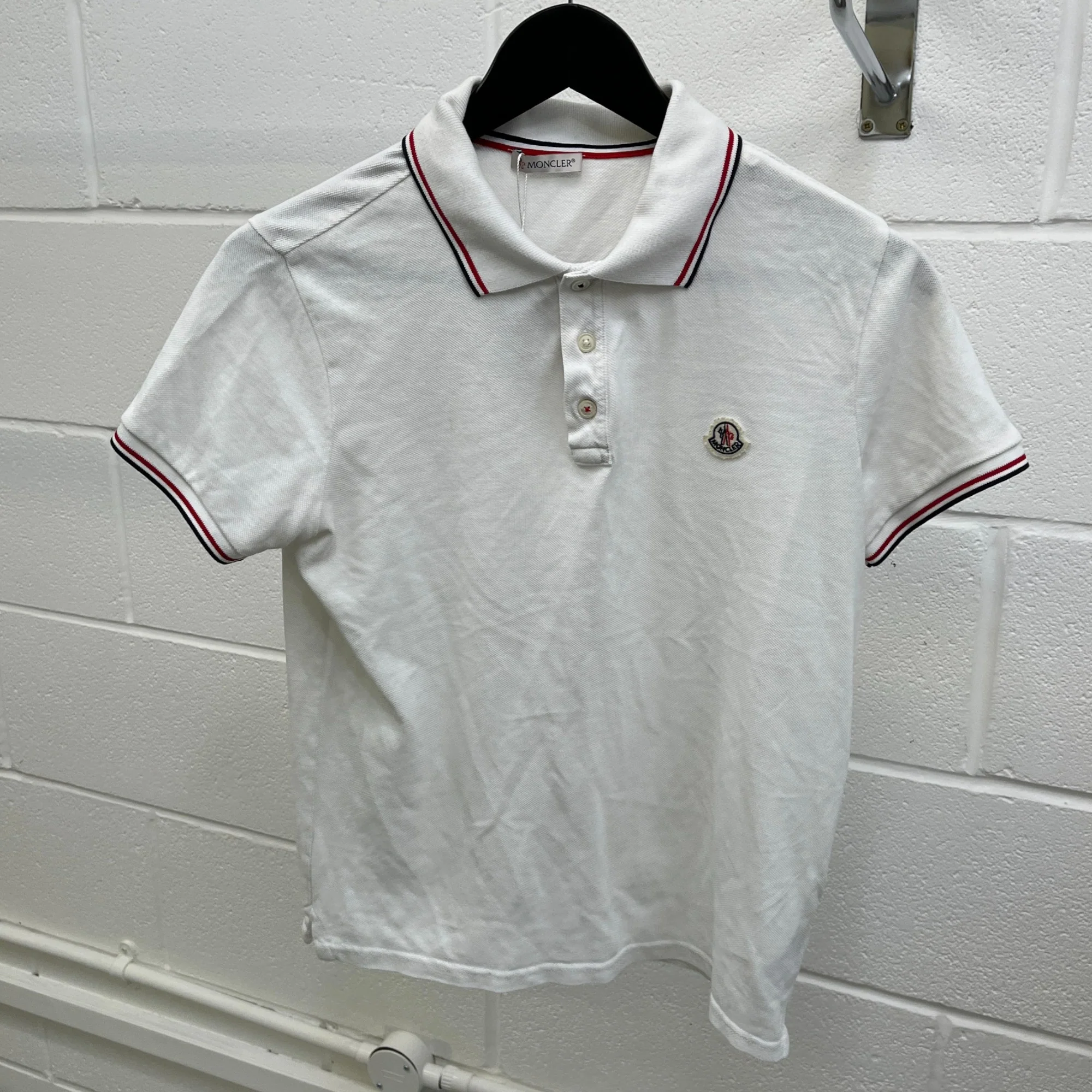 Men's Maglia Polo Shirt White Size S - Image 8