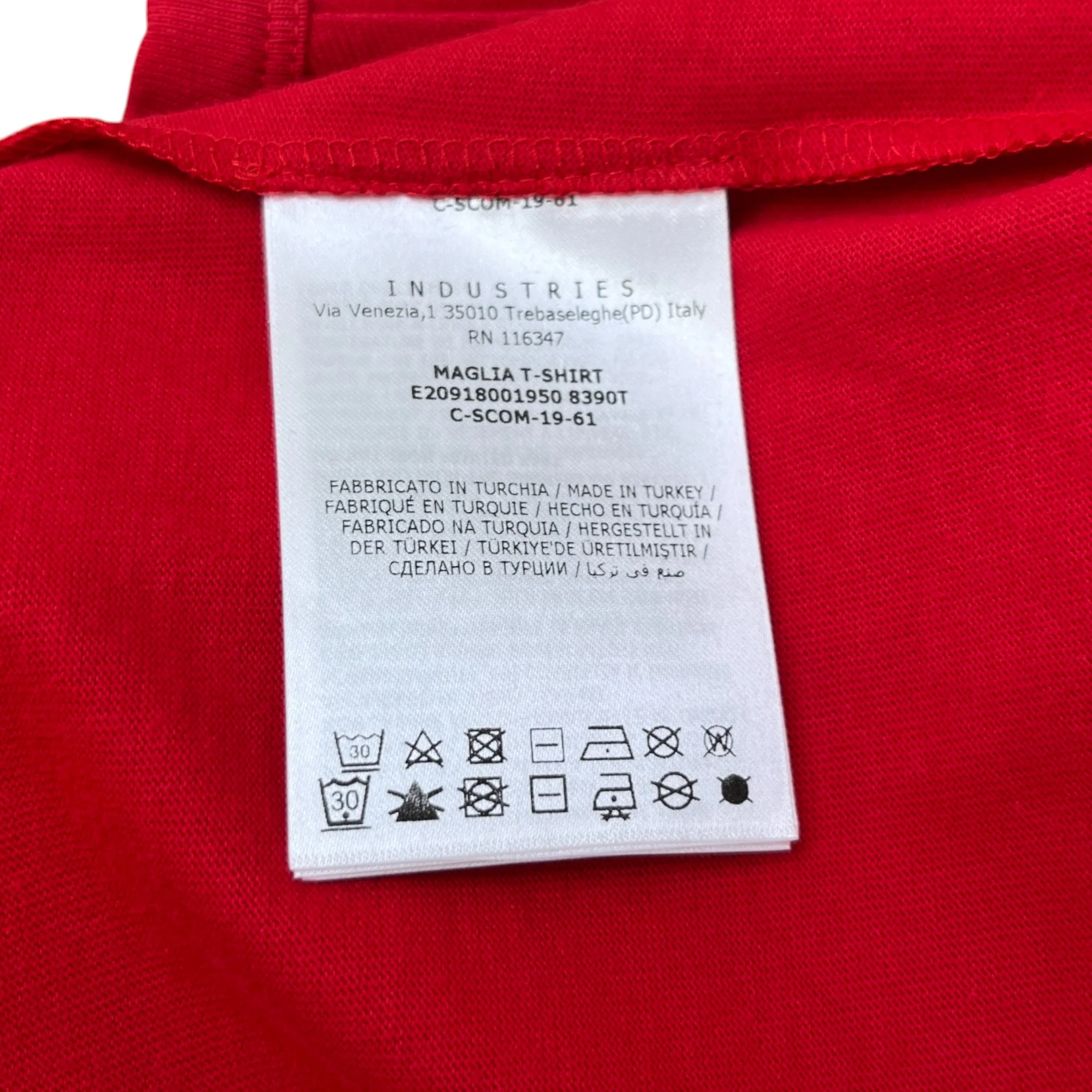 Men's Maglia T-Shirt Red Size XL - Image 9