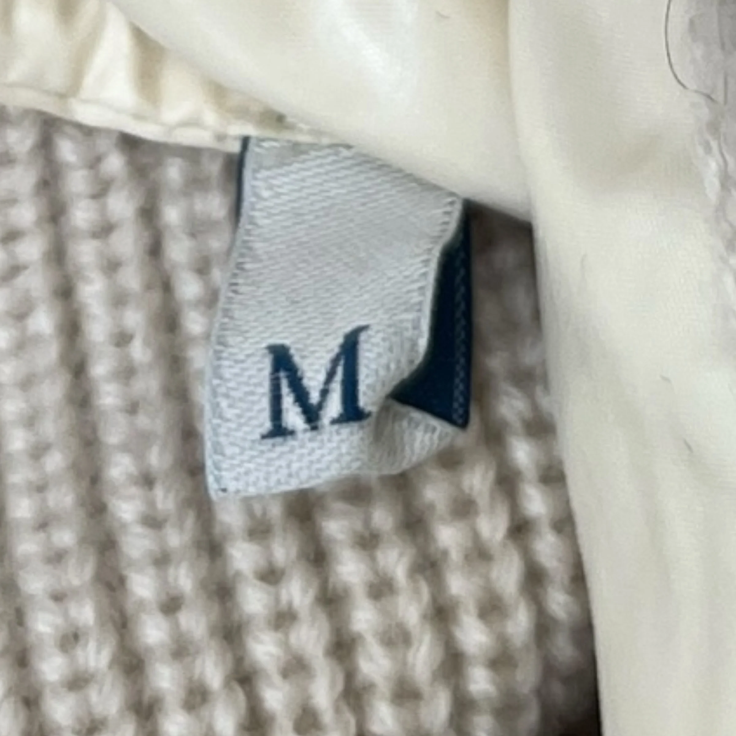 Men's Maglione Tricot Cardigan Cream Size M - Image 8