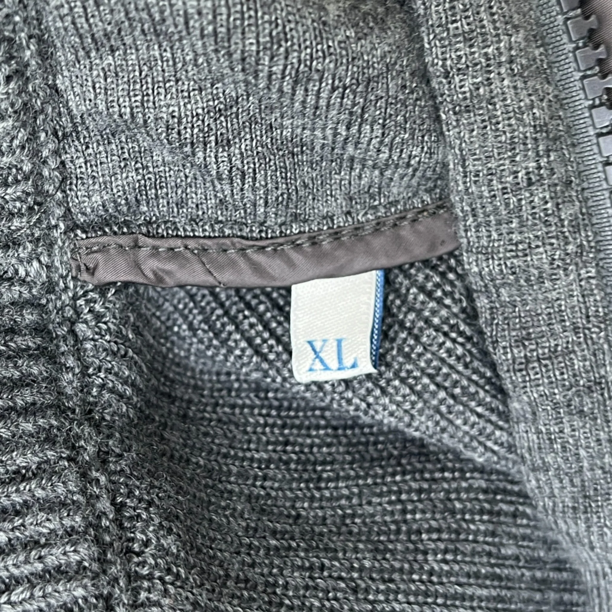 Men's Maglione Tricot Cardigan Grey Size XL - Image 6