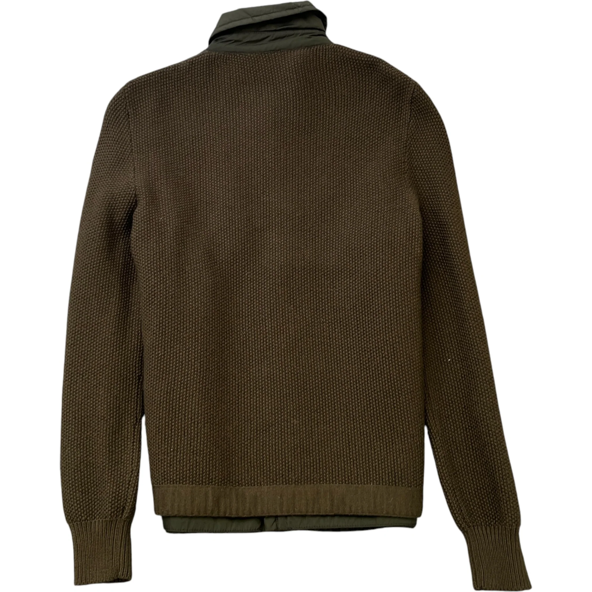 Men's Maglione Tricot Cardigan Khaki Size S - Image 2