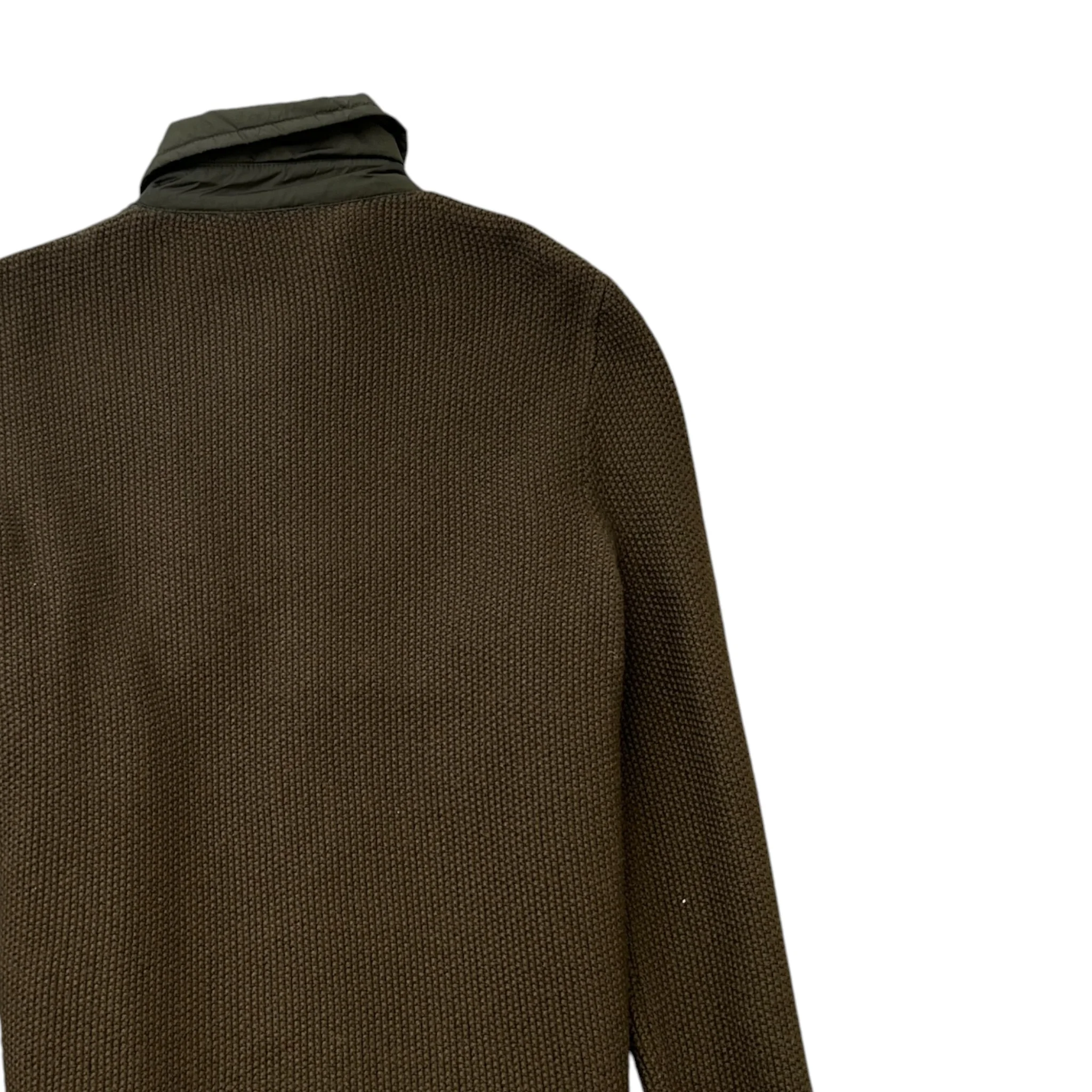 Men's Maglione Tricot Cardigan Khaki Size S - Image 4