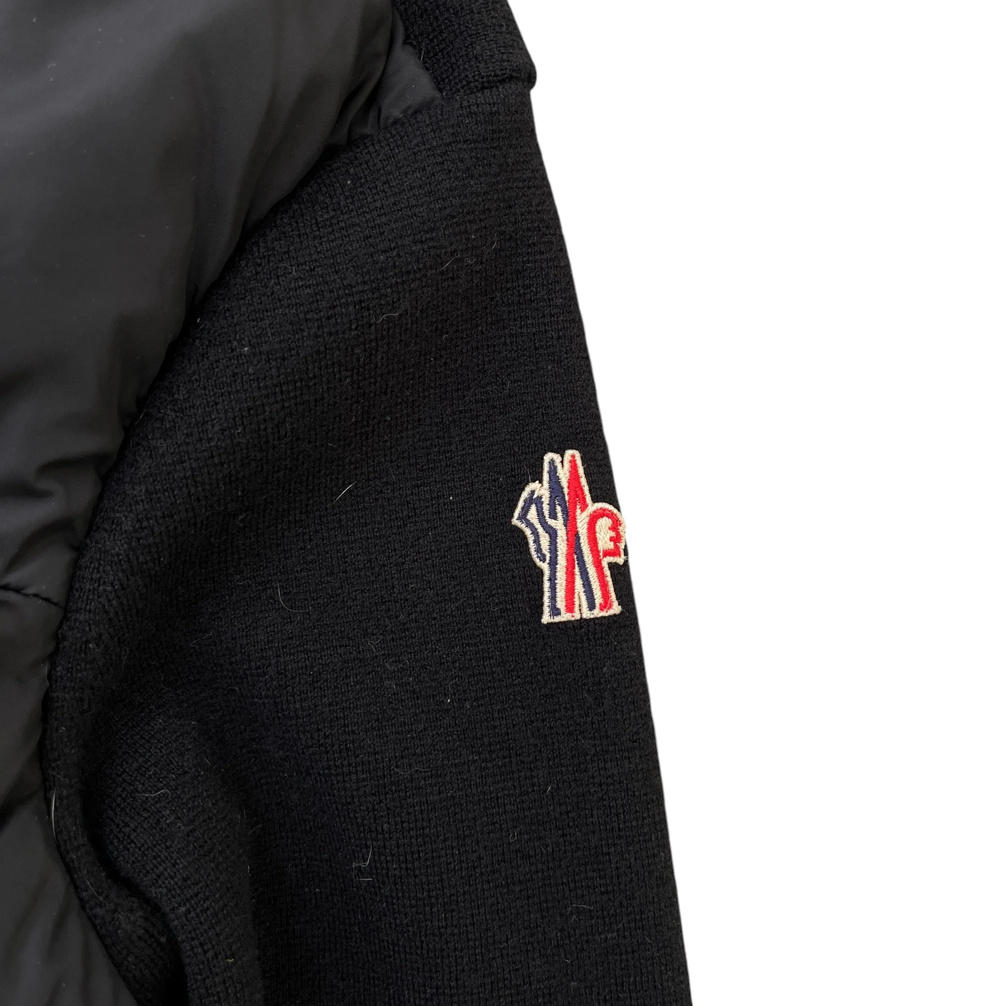 Men's Maglione Tricot Down Jacket Black Size S - Image 5