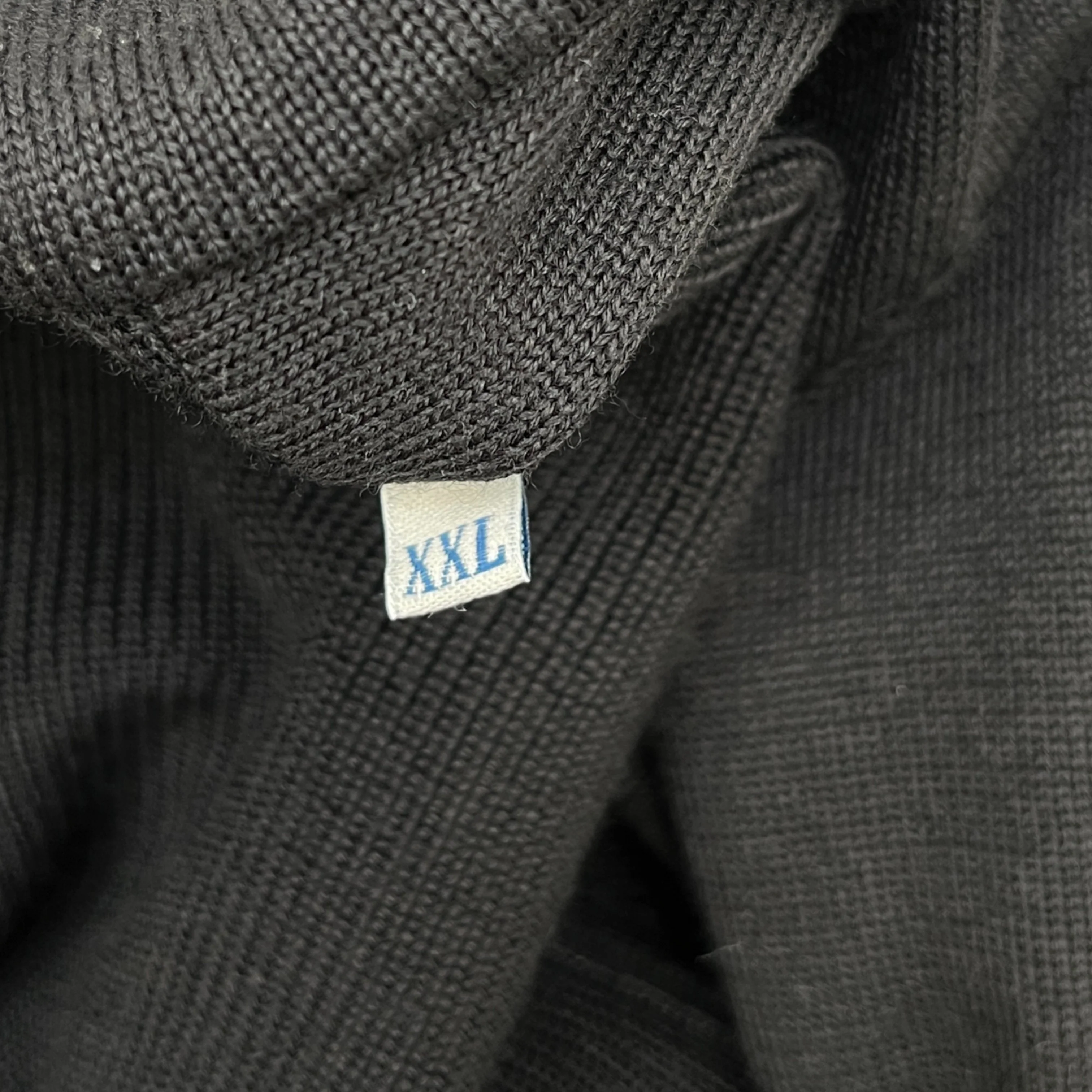 Men's Maglione Tricot Jacket Black Size XXL - Image 6