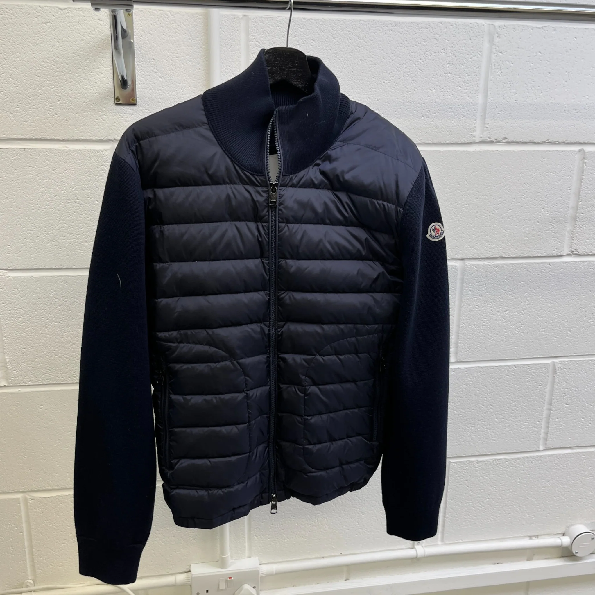 Men's Maglione Tricot Jacket Navy Size M - Image 9