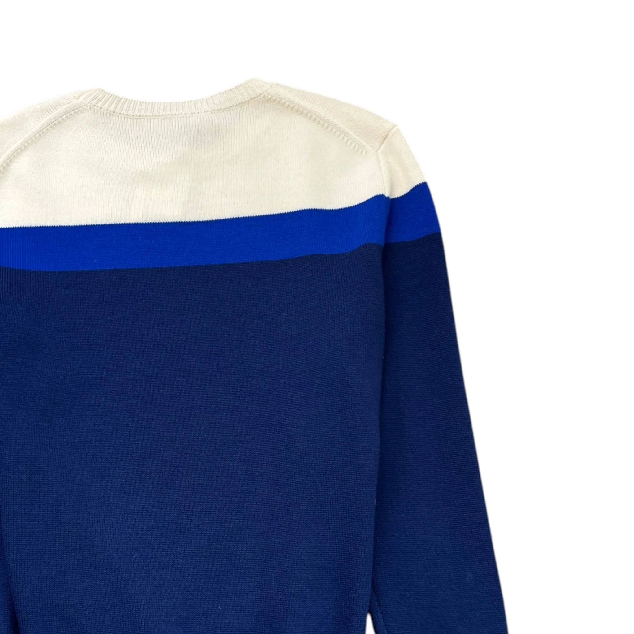 Men's Maglione Tricot Jumper Navy Size M - Image 4
