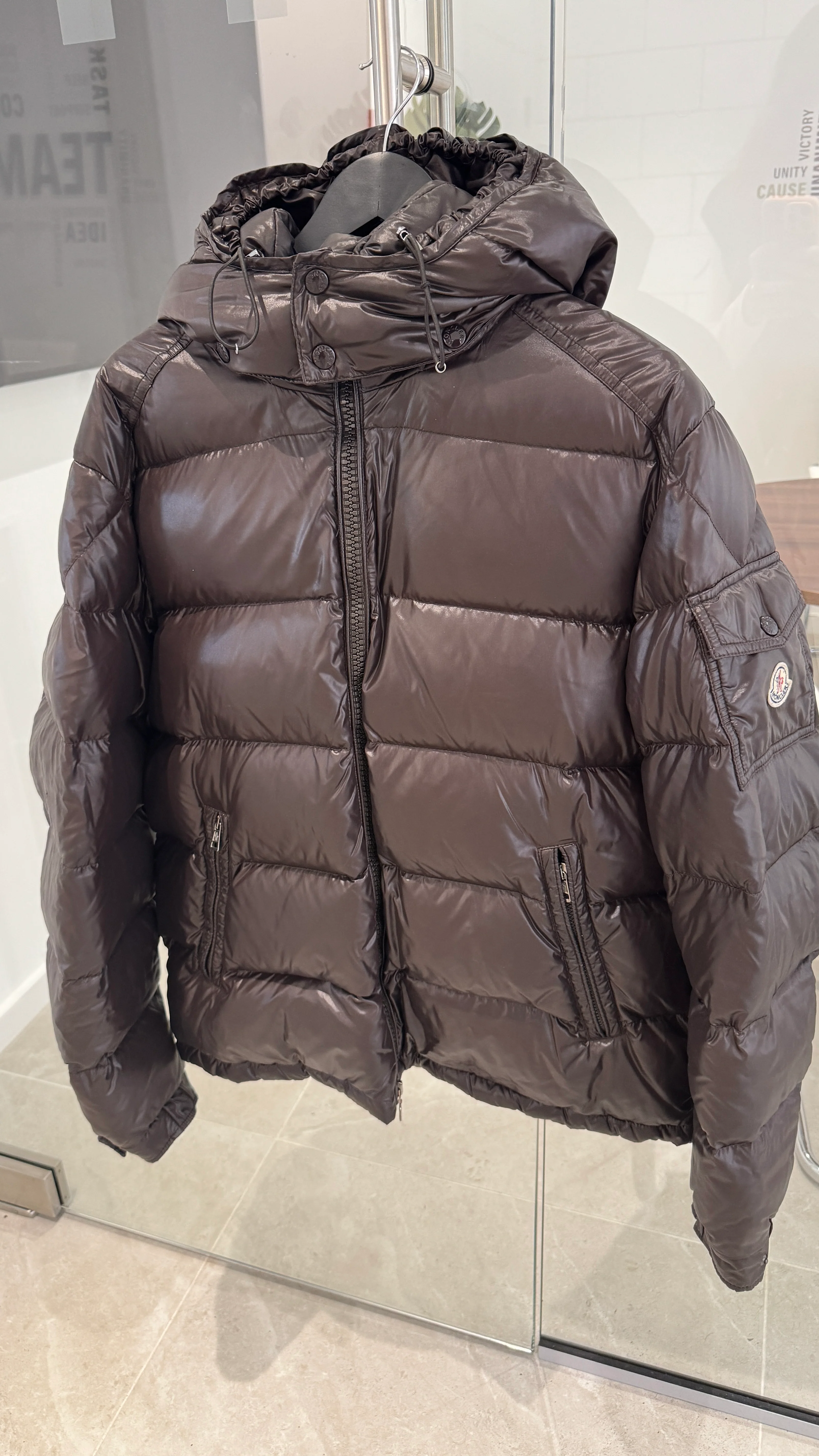 Men's Maya Down Jacket Brown Size 6 / XXXL - Image 12