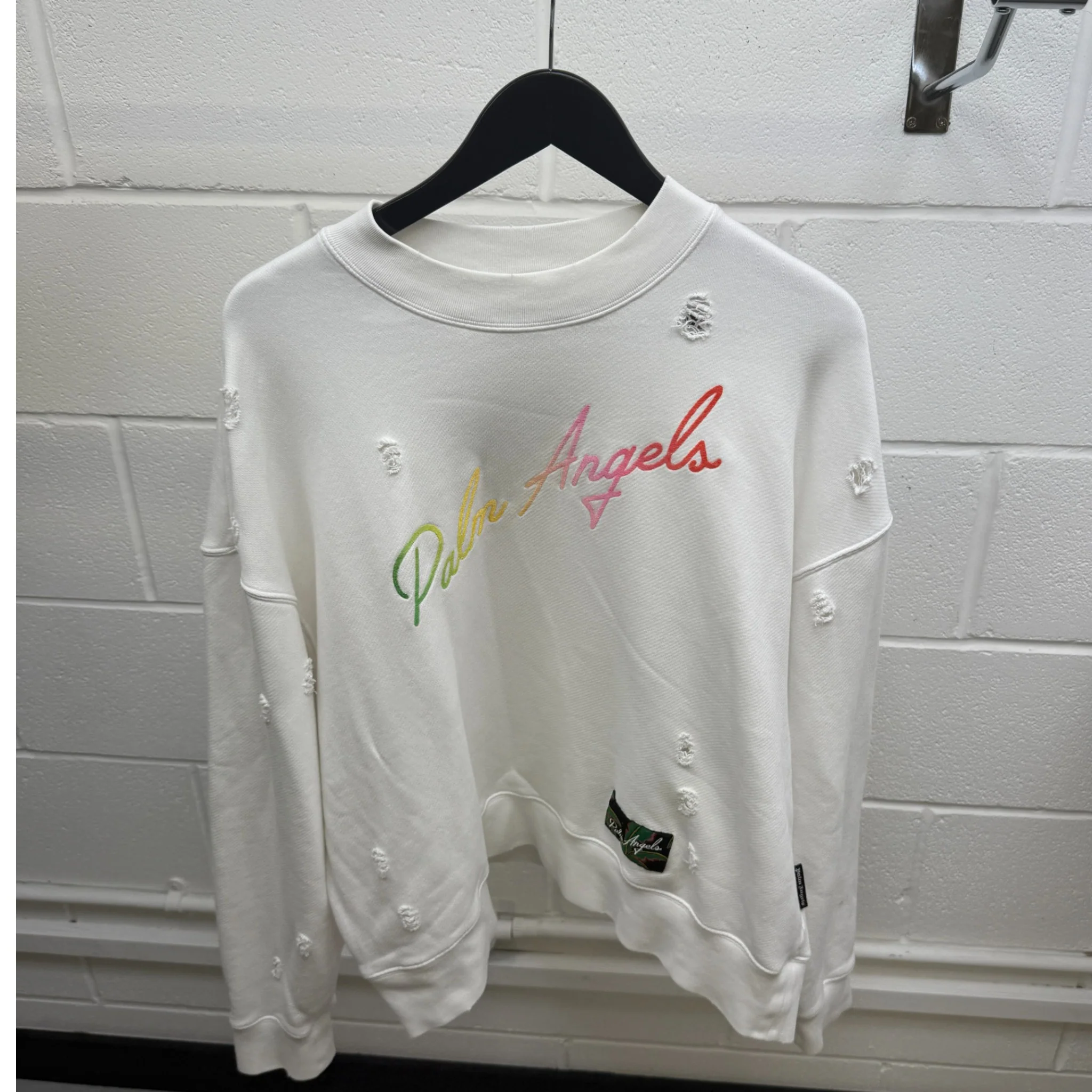 Men's Miami Logo Jumper White Size S - Image 7