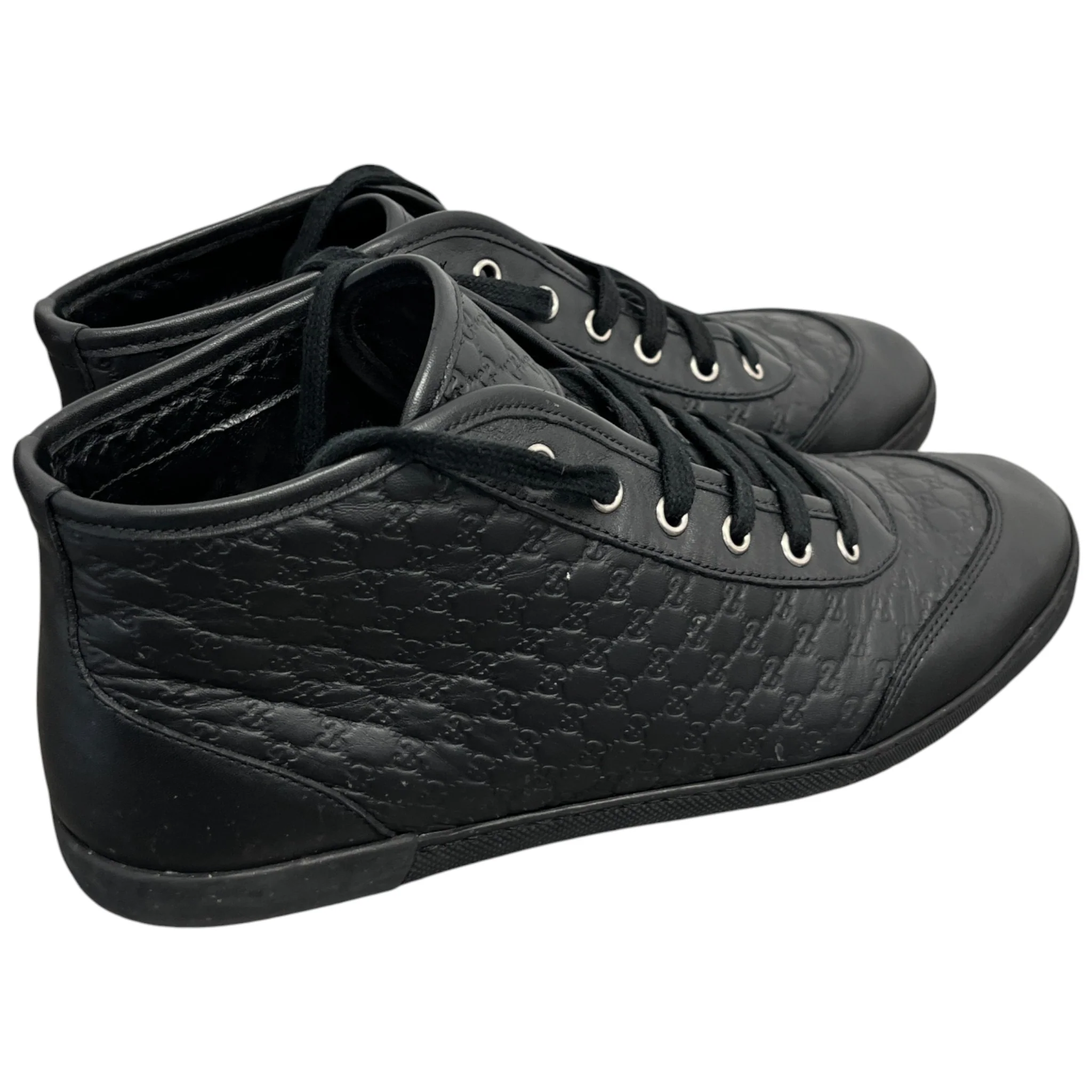 Men's Microguccissima High Trainers Black Size EU 41 / UK 7 - Image 8