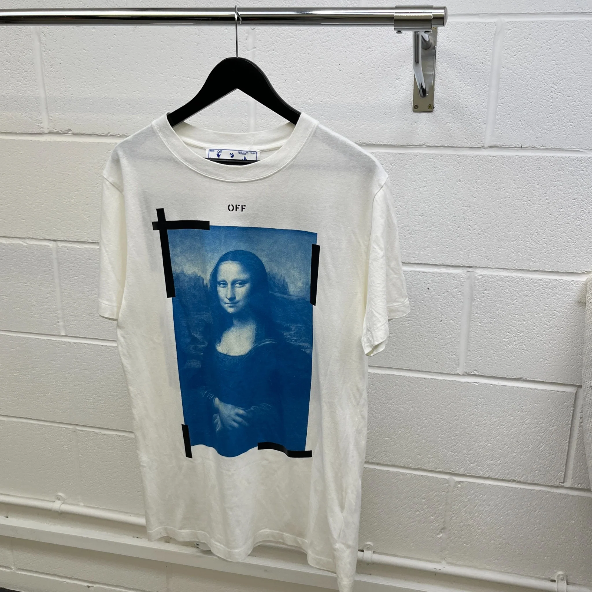 Men's Mona Lisa T-Shirt White Size M - Image 8