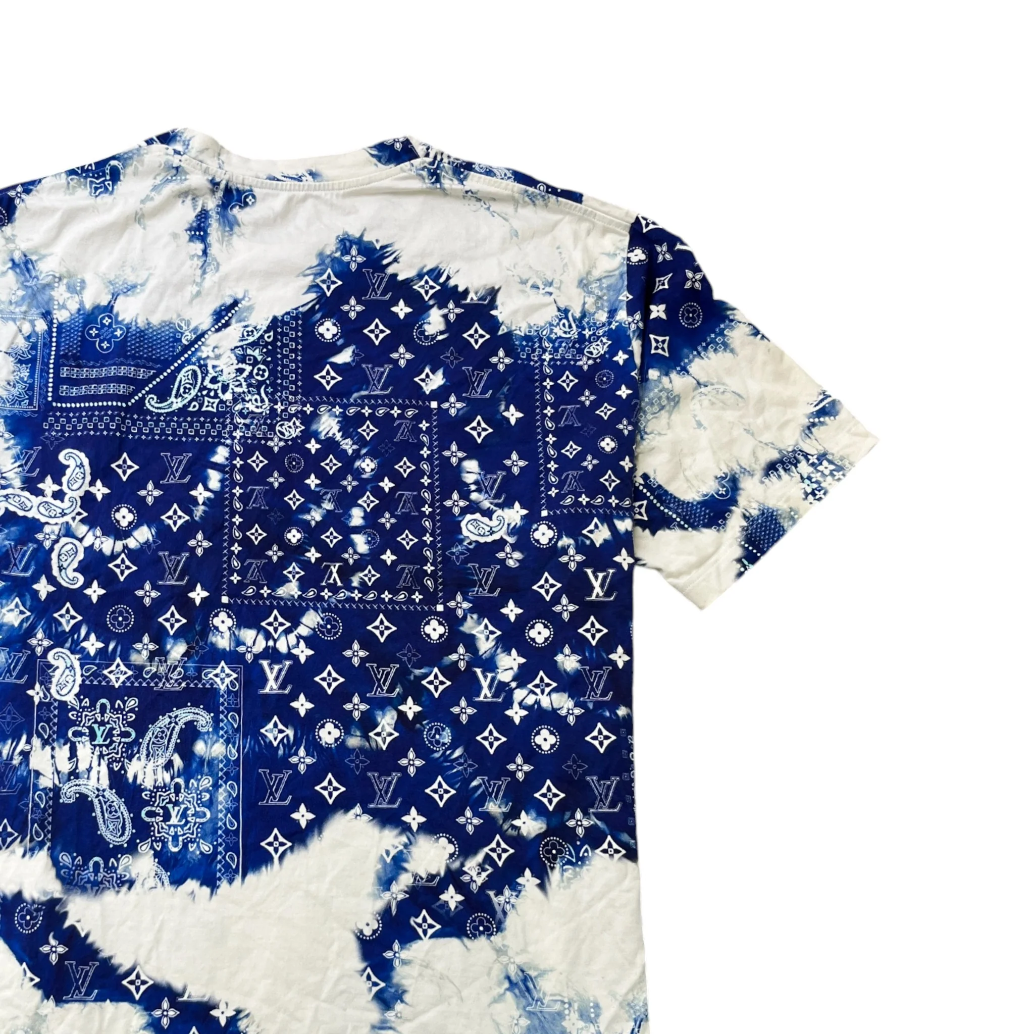 Men's Monogram Bandana T-Shirt Blue Size XXL - Image 4