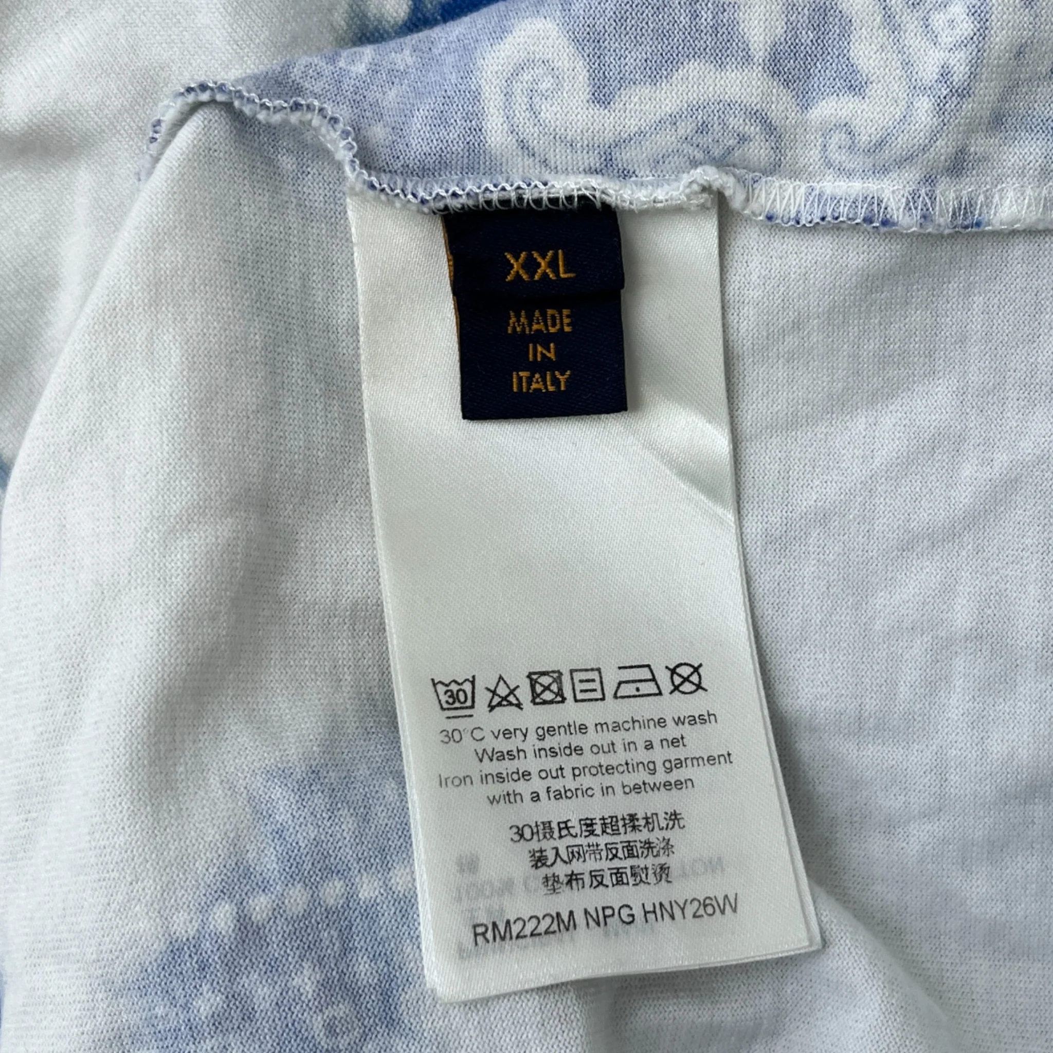 Men's Monogram Bandana T-Shirt Blue Size XXL - Image 6