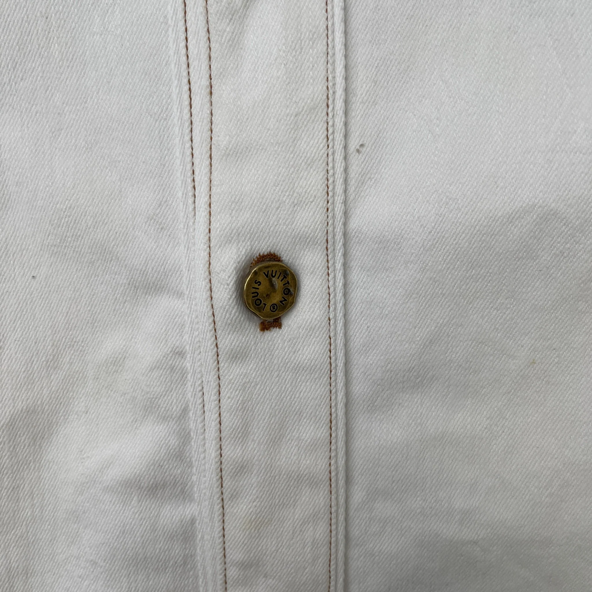 Men's Monogram Baseball Shirt White Size L - Image 6