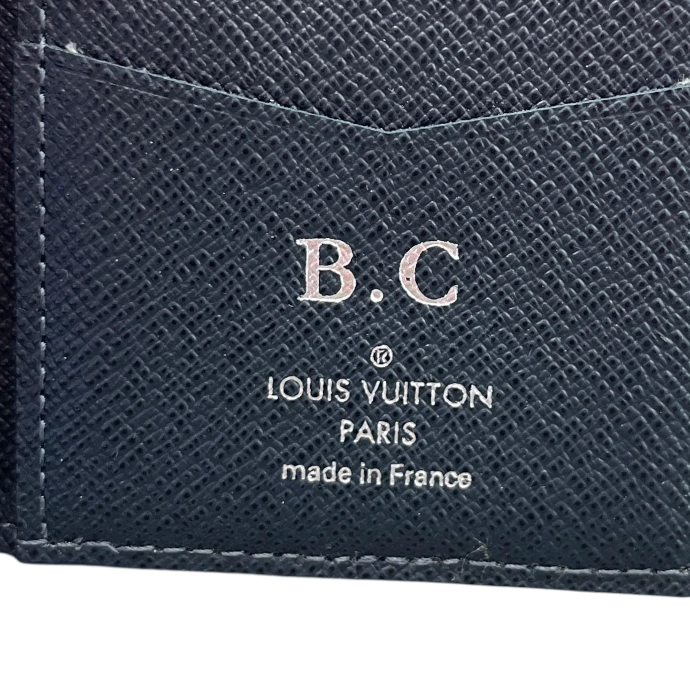 Men's Monogram Colbalt Navy Pocket Organiser Card Holder Navy - Image 7