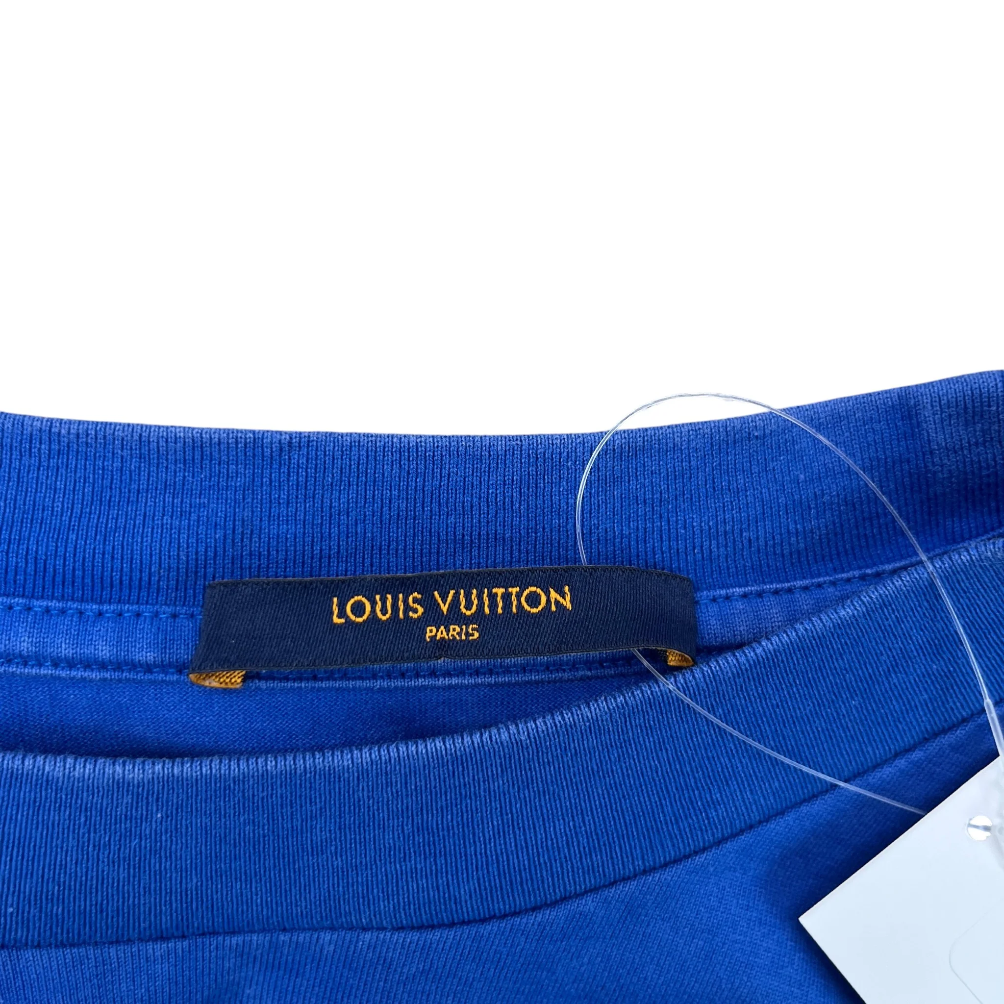 Men's Monogram Gradient T-Shirt Blue Size XS - Image 8