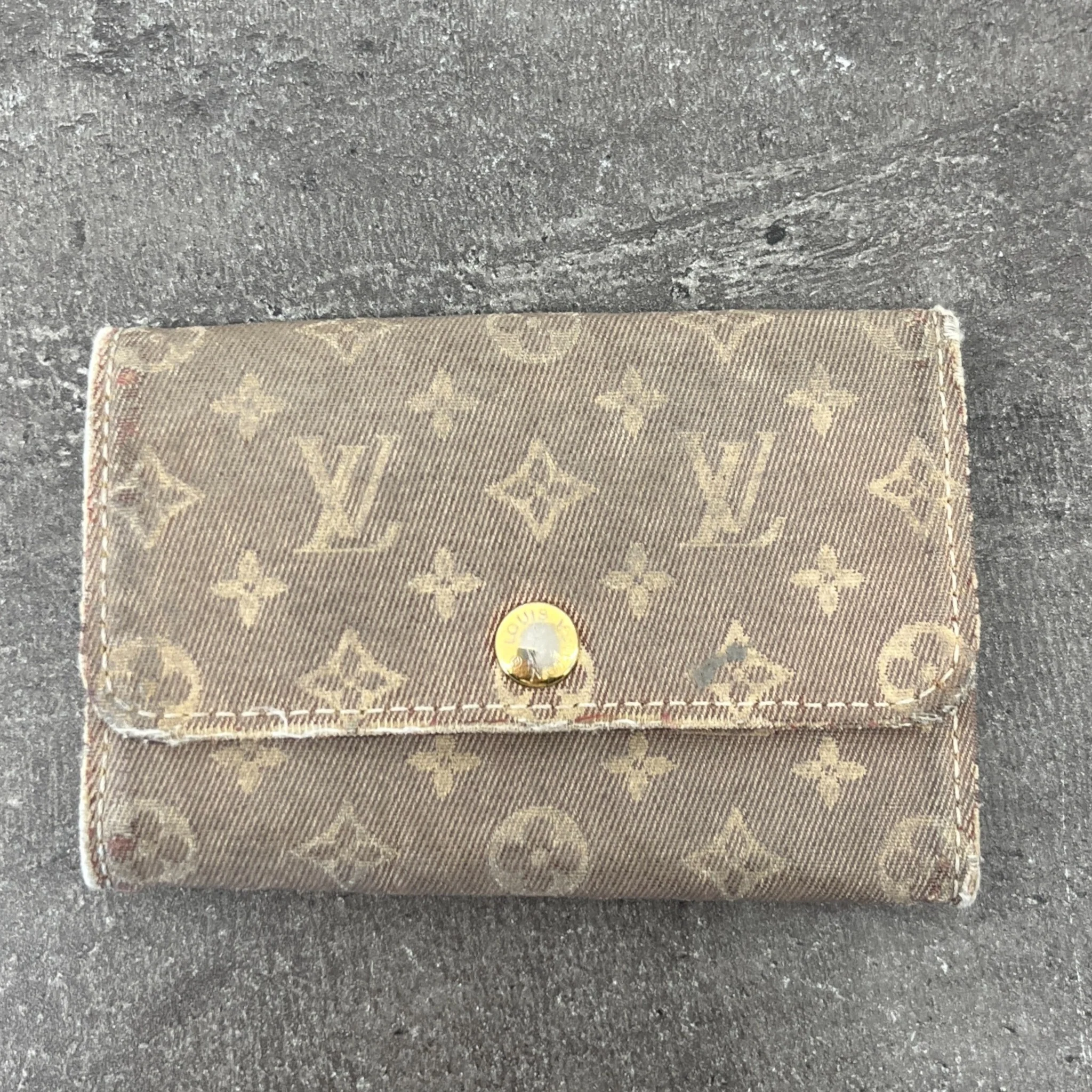 Men's Monogram Key Case Card Holder Beige - Image 11