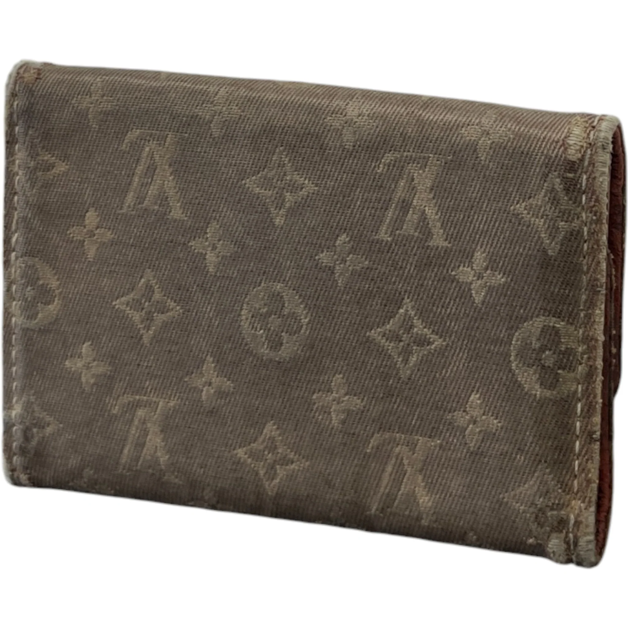 Men's Monogram Key Case Card Holder Beige - Image 8