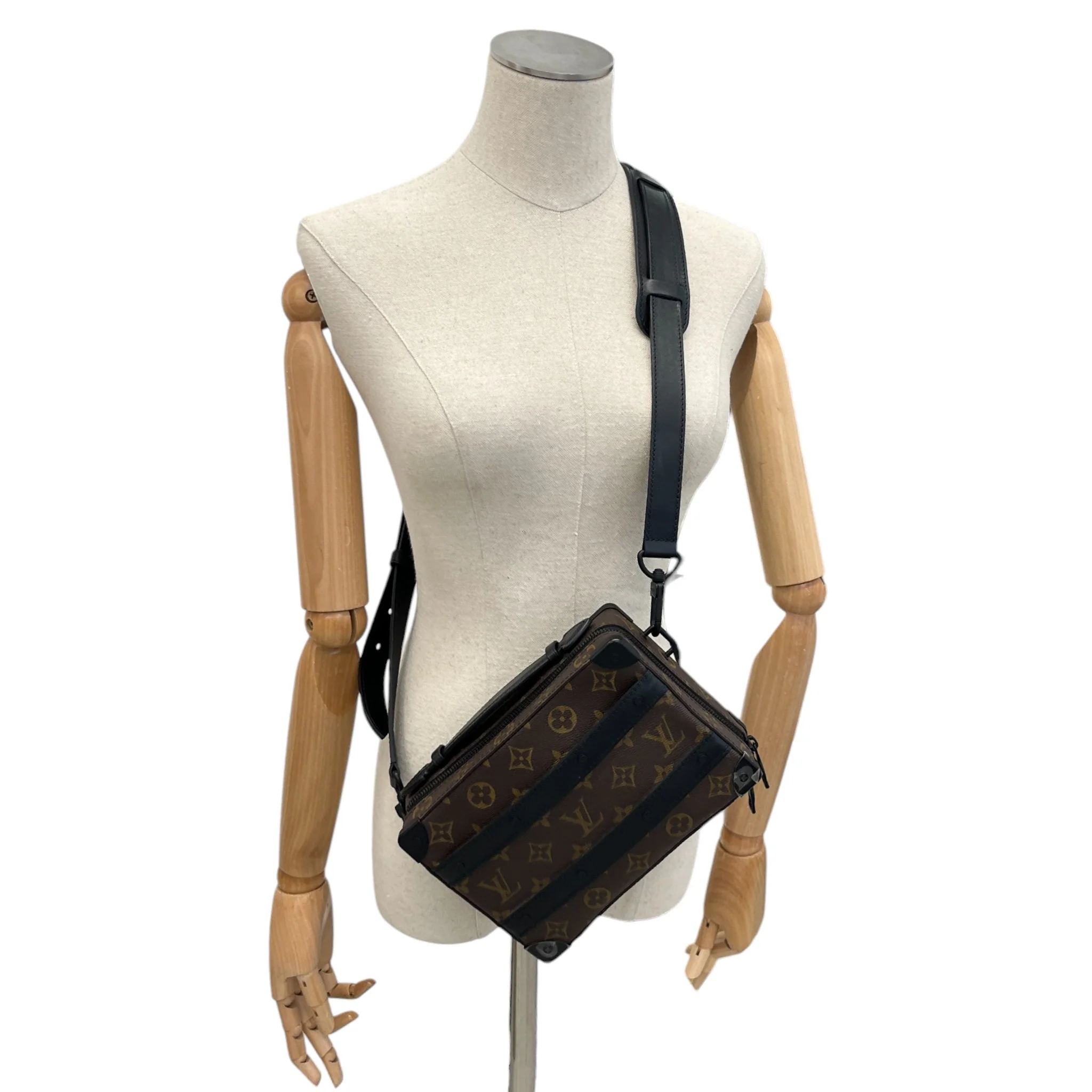 Men's Monogram Macassar Handle Soft Trunk Bag Brown - Image 2
