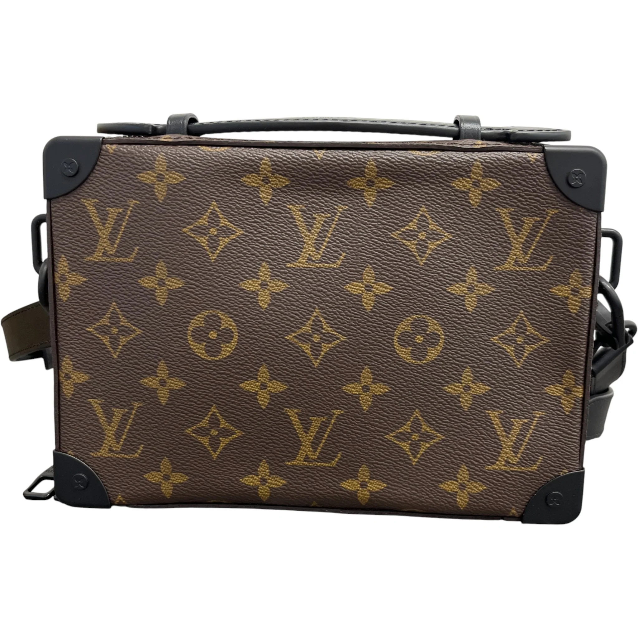 Men's Monogram Macassar Handle Soft Trunk Bag Brown - Image 3