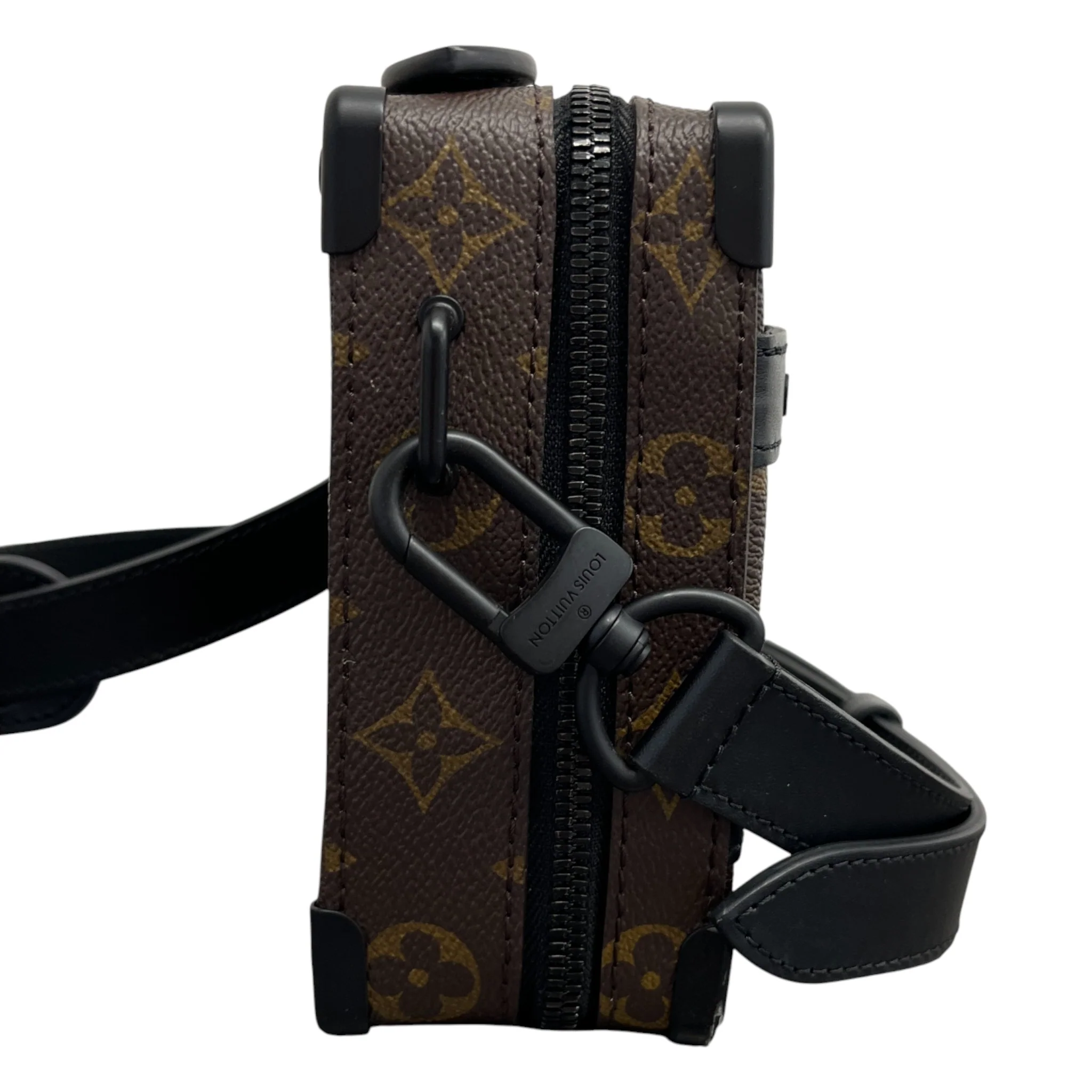 Men's Monogram Macassar Handle Soft Trunk Bag Brown - Image 7