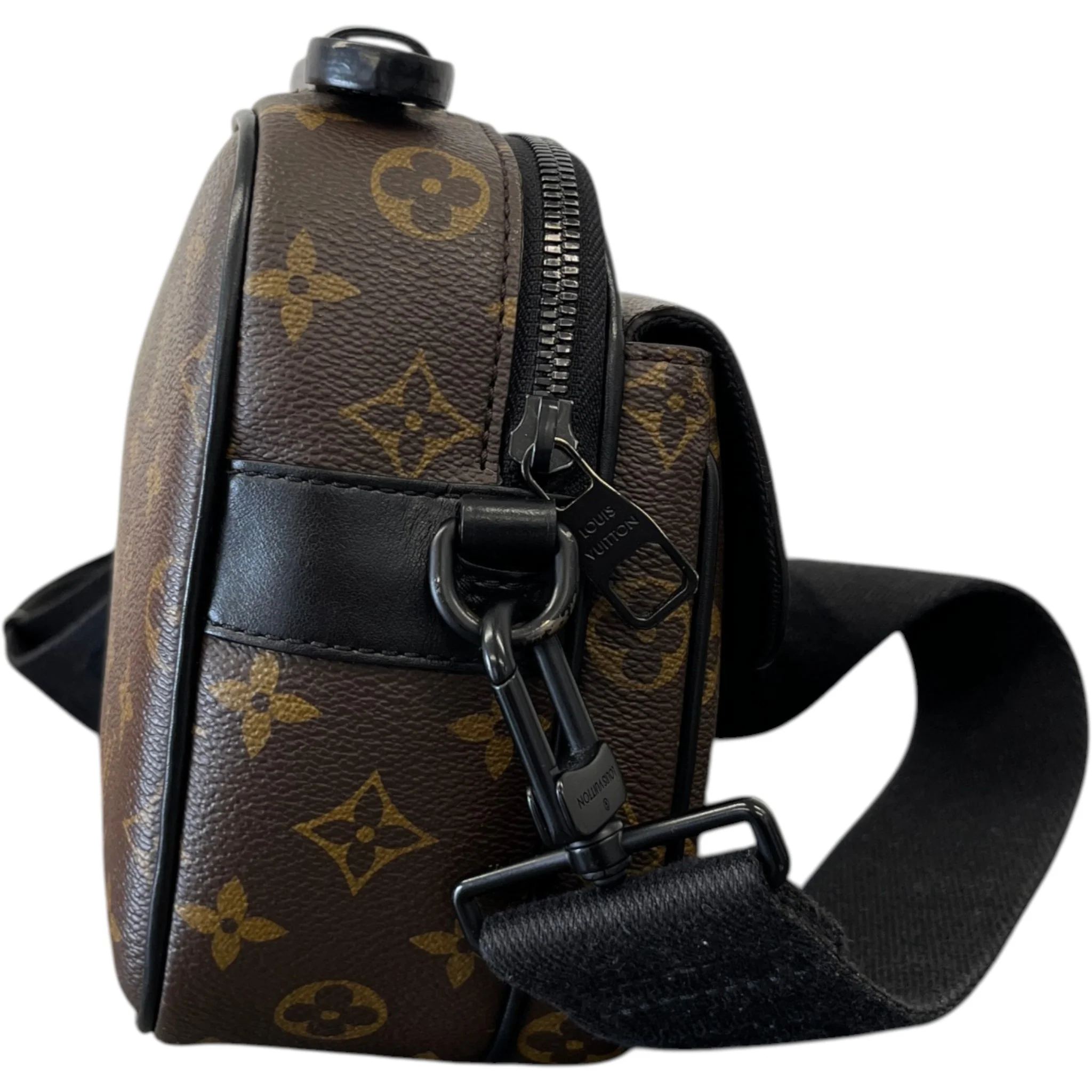 Men's Monogram Macassar S Lock Messenger Bag Brown - Image 7