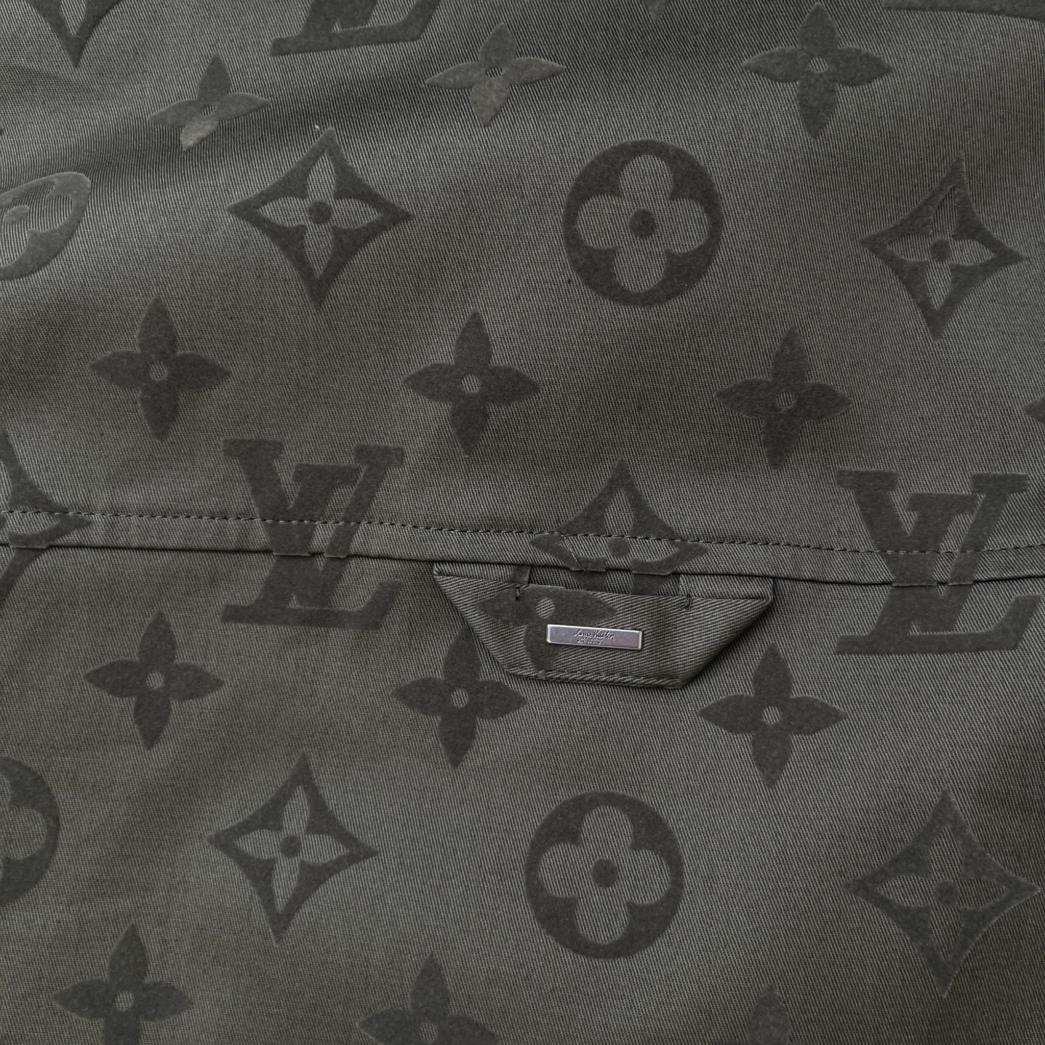 Men's Monogram OverShirt Khaki Size L - Image 6